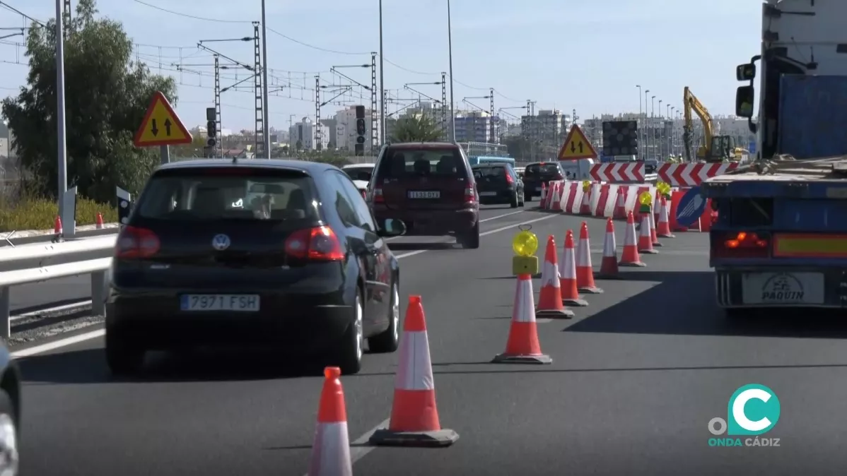 Las obras en la autovía Cádiz-La Isla