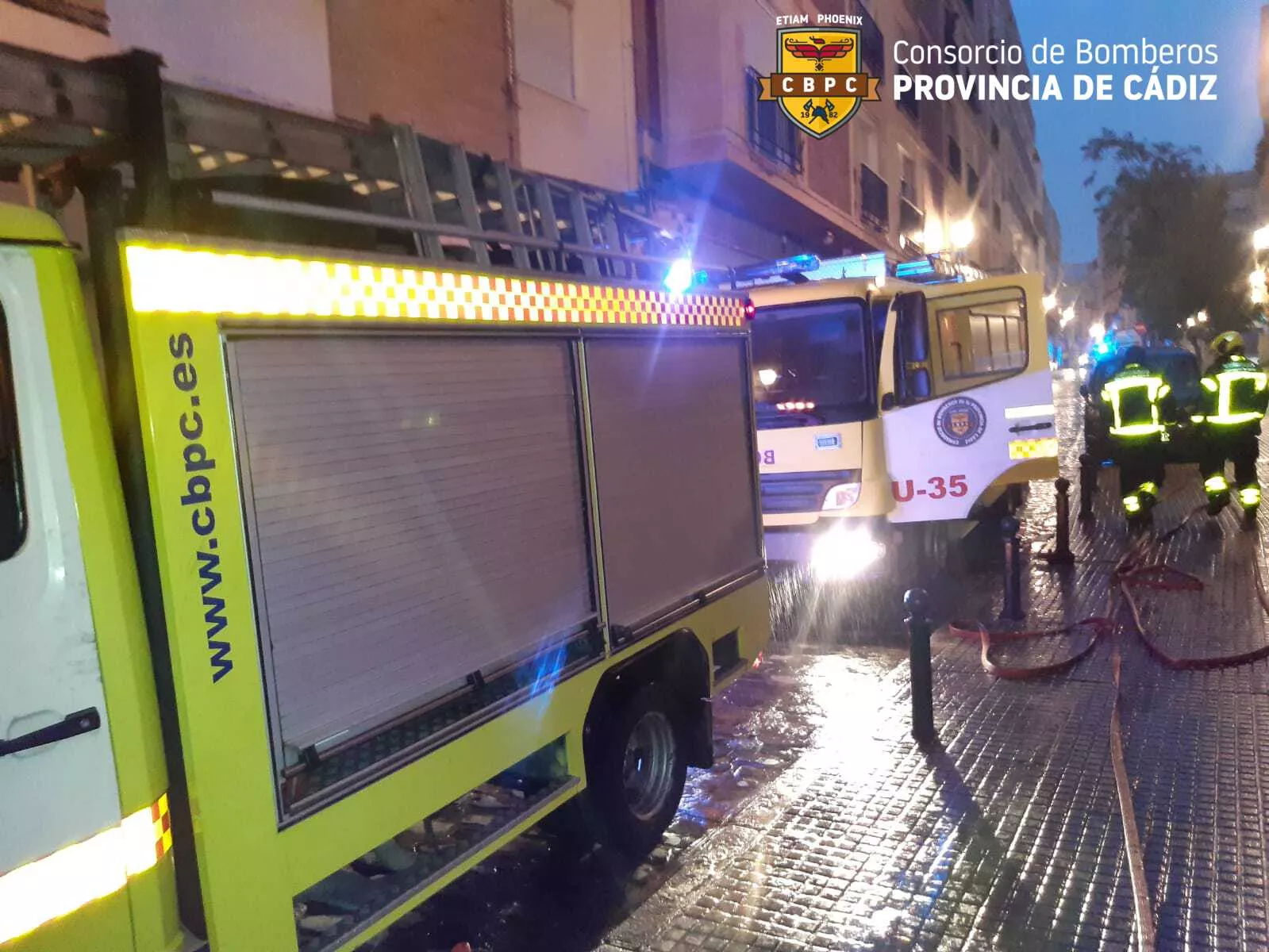 Actuación de los bomberos