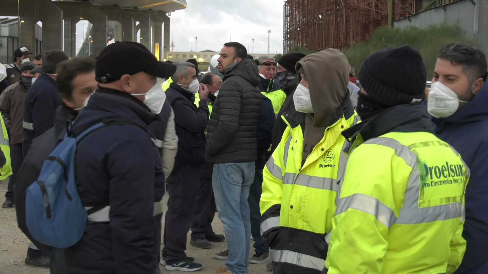 Protesta a las puertas de Dragados por incumplimiento de lo firmado para el metal