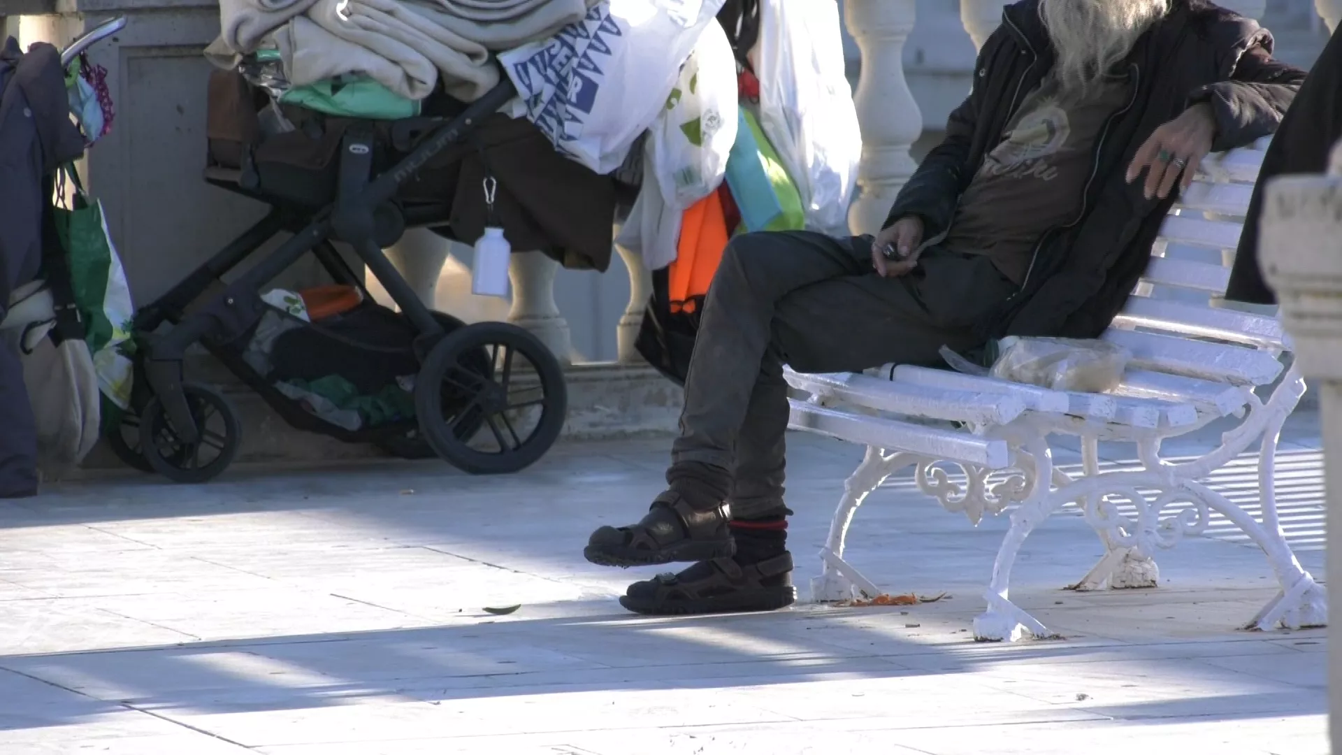Persona sin hogar en Cádiz