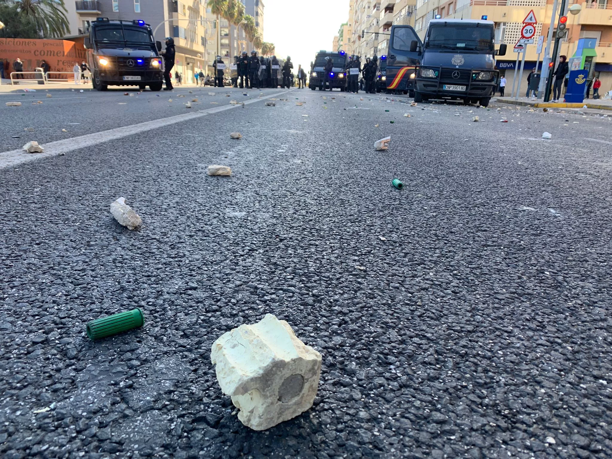 Tensión en las protestas en la Avenida José León de Carranza 