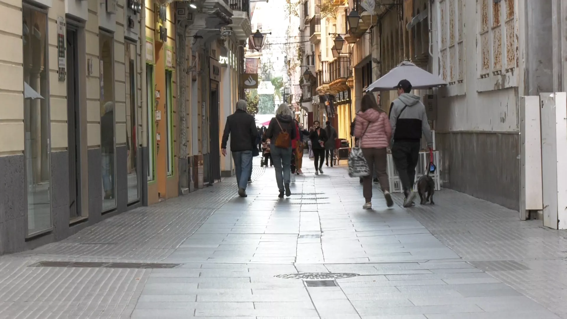 Céntrica calle de Cádiz