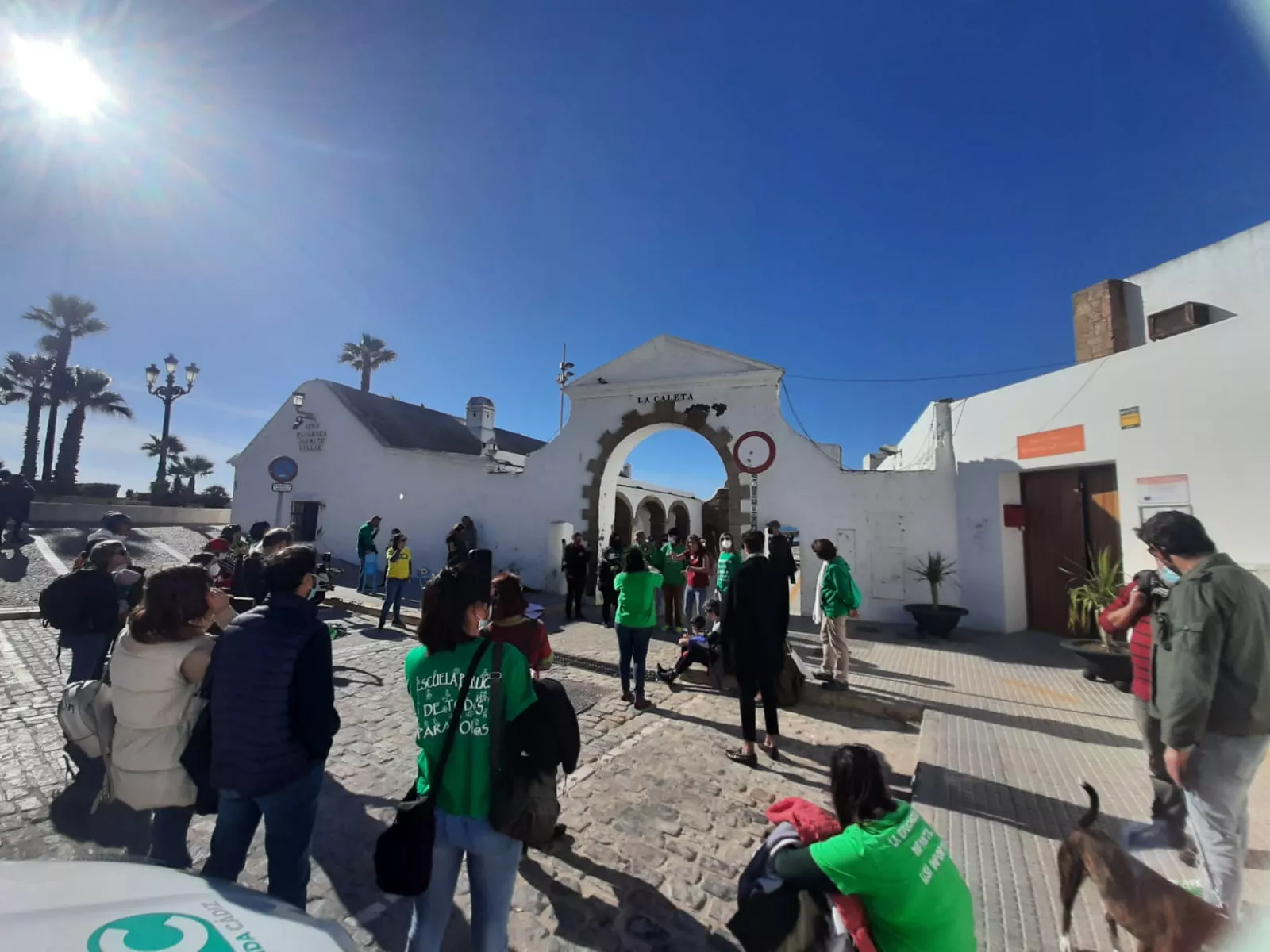 Un pequeño grupo se ha manifestado en la jornada del sábado