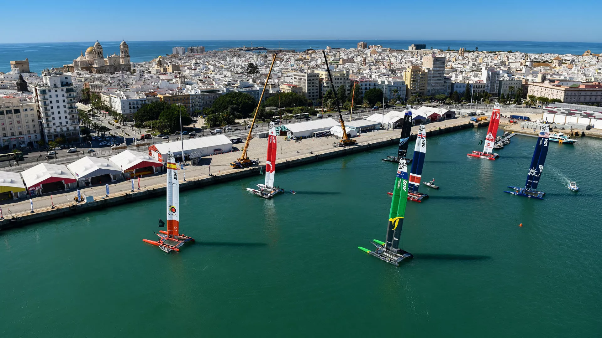 Imagen de las pruebas de Sail GP el pasado octubre