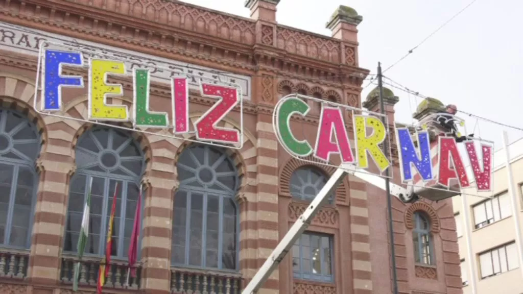 Imagen de archivo de la iluminación extraordinaria de carnaval