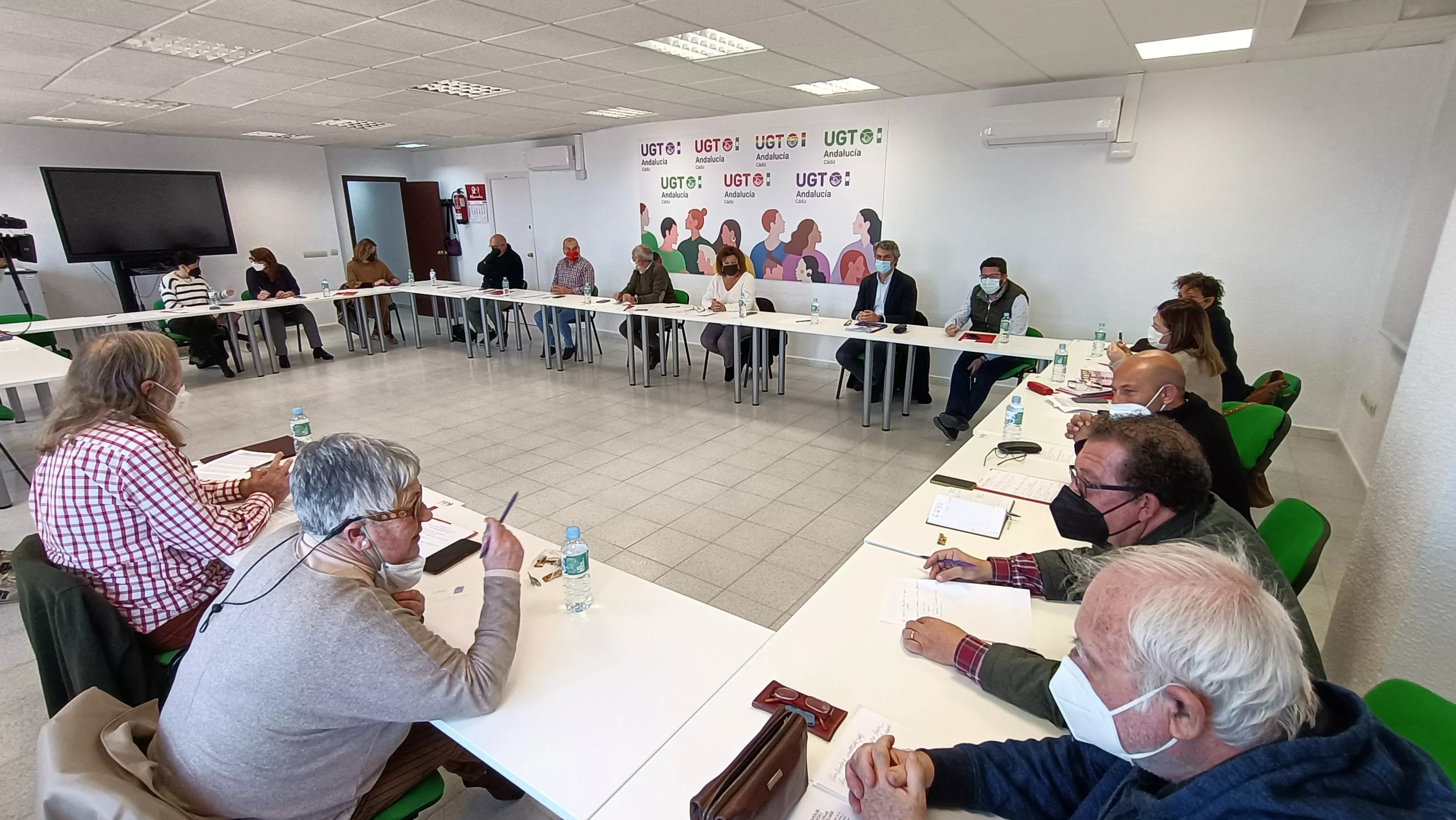 Durante la mesa de constitución de la plataforma.