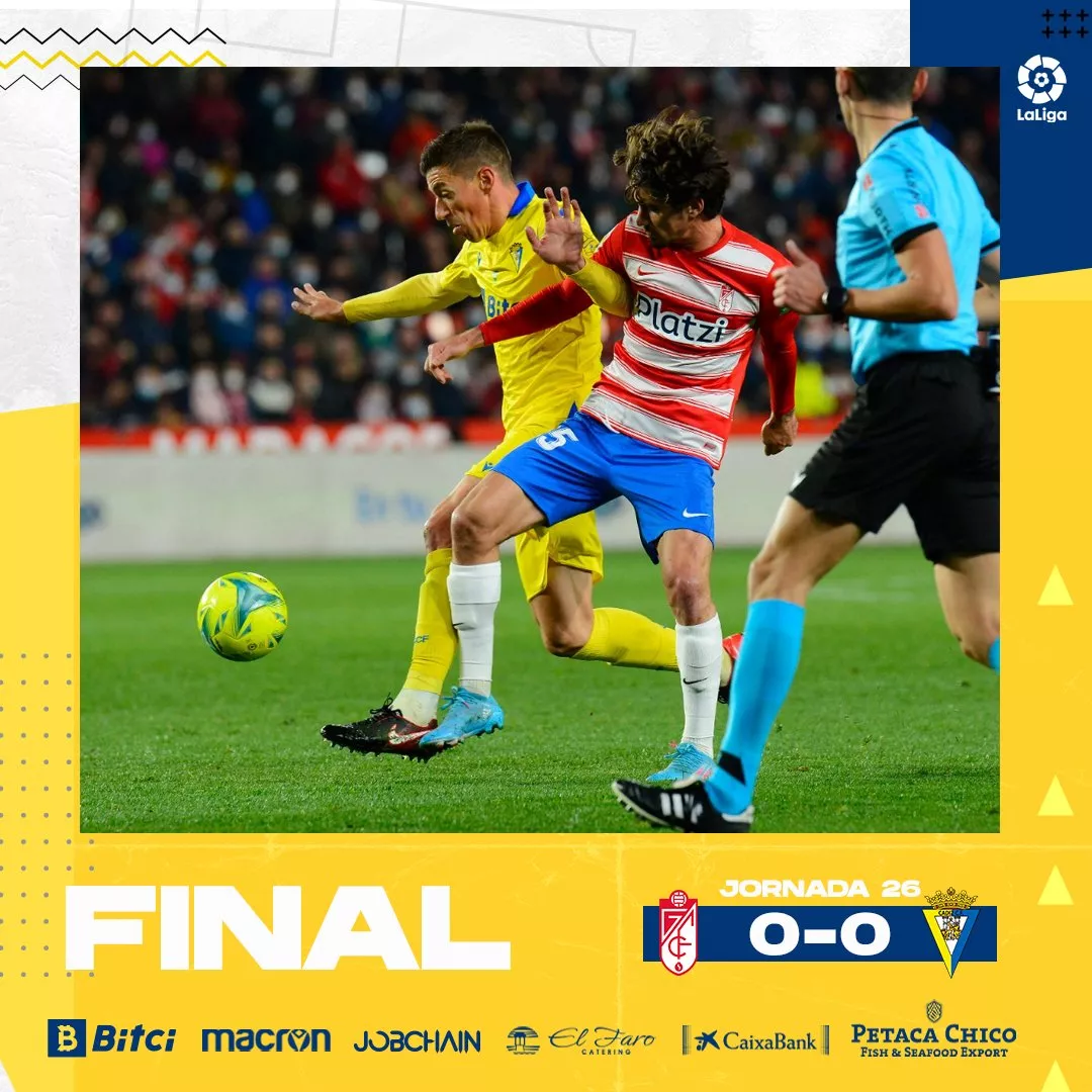 Granada y Cádiz igualaron 0-0 en Los Cármenes