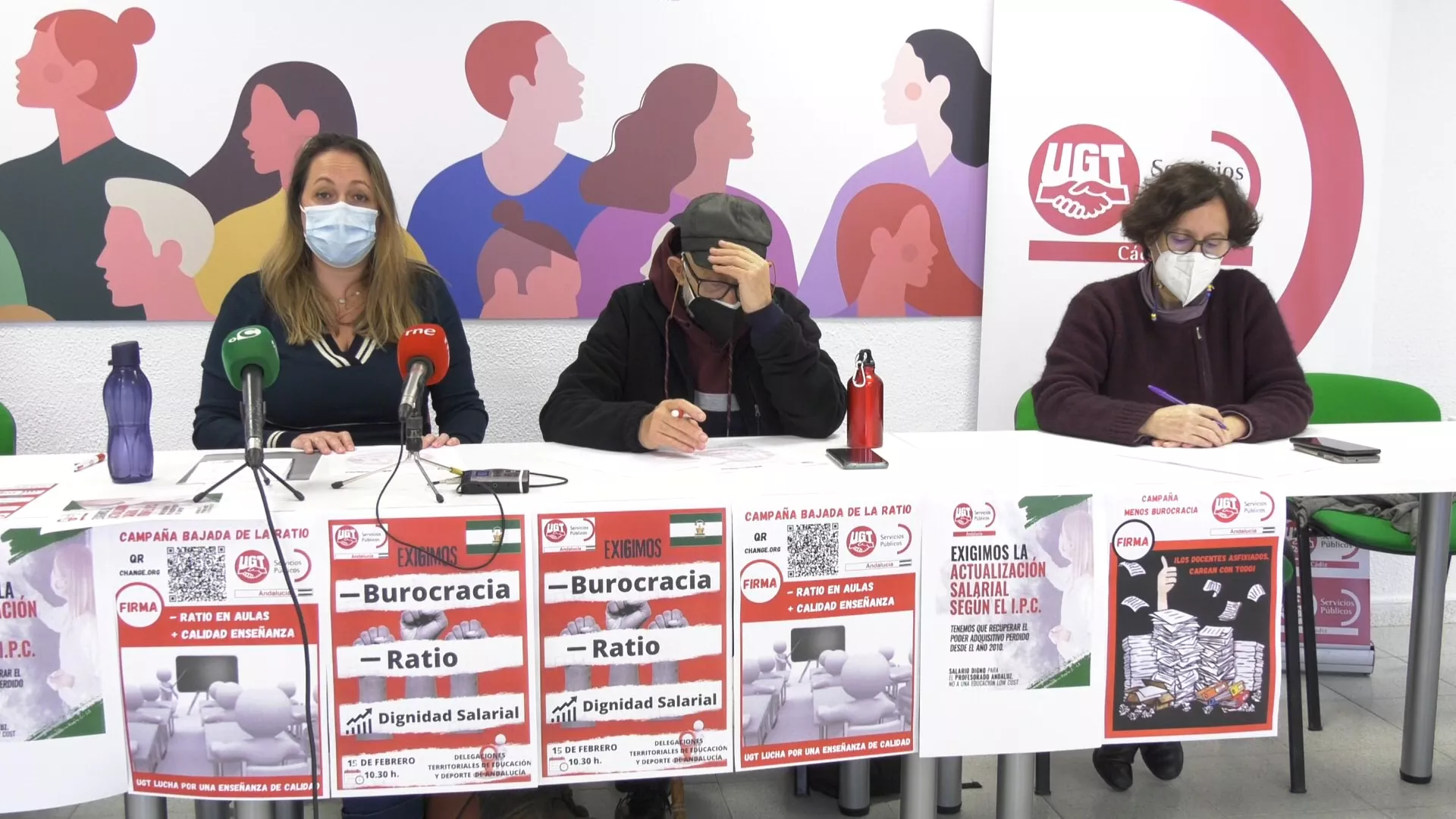 Representantes de UGT en rueda de prensa