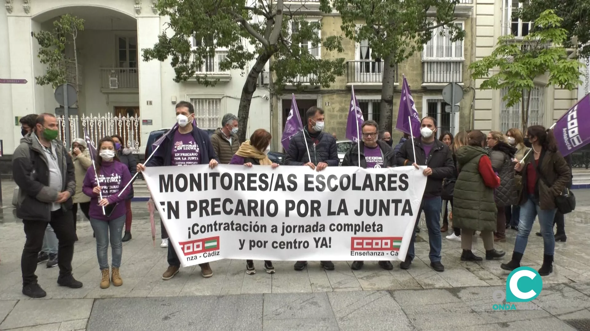 La concentración tuvo lugar en la plaza de Mina