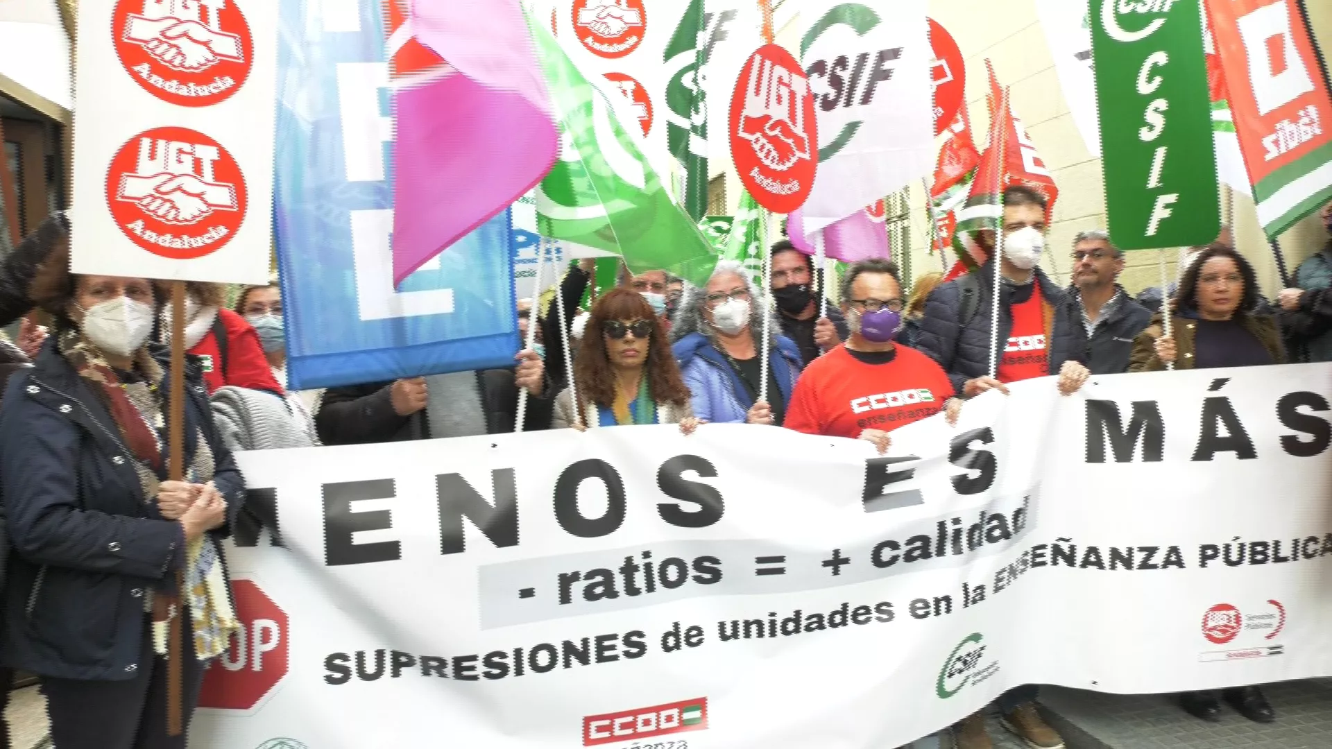 Protesta por la reducción de las ratios y contra el recorte de lineas en colegios e institutos