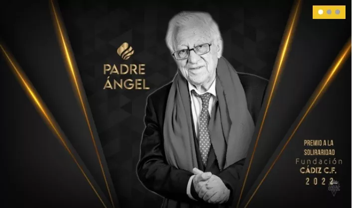 El Padre Ángel recibirá el premio solidaridad de la Fundación Cádiz CF