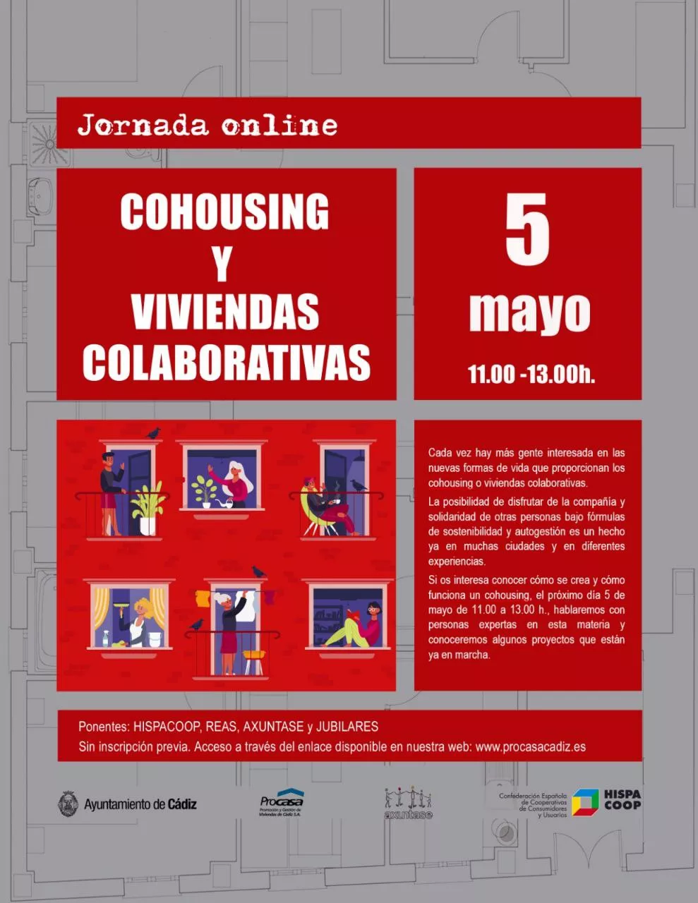 La jornada tendrá lugar el próximo 5 de mayo de 11,00 a 12,30 horas y no será necesaria inscripción previa