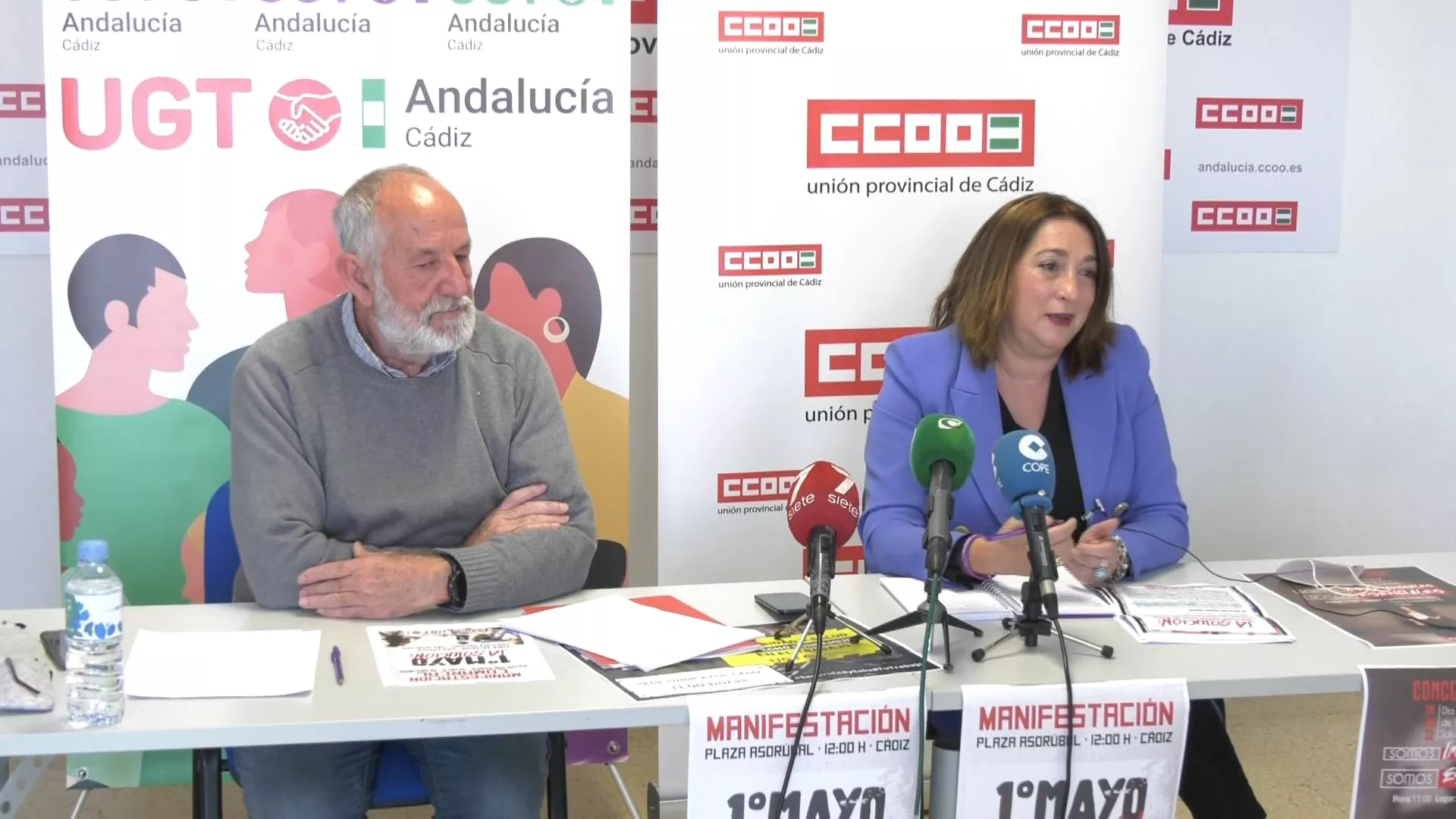 Comisiones Obreras y UGT llaman a la movilización el 1º de mayo en defensa de los derechos laborales 