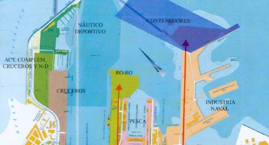 Plano de la terminal de contenedores