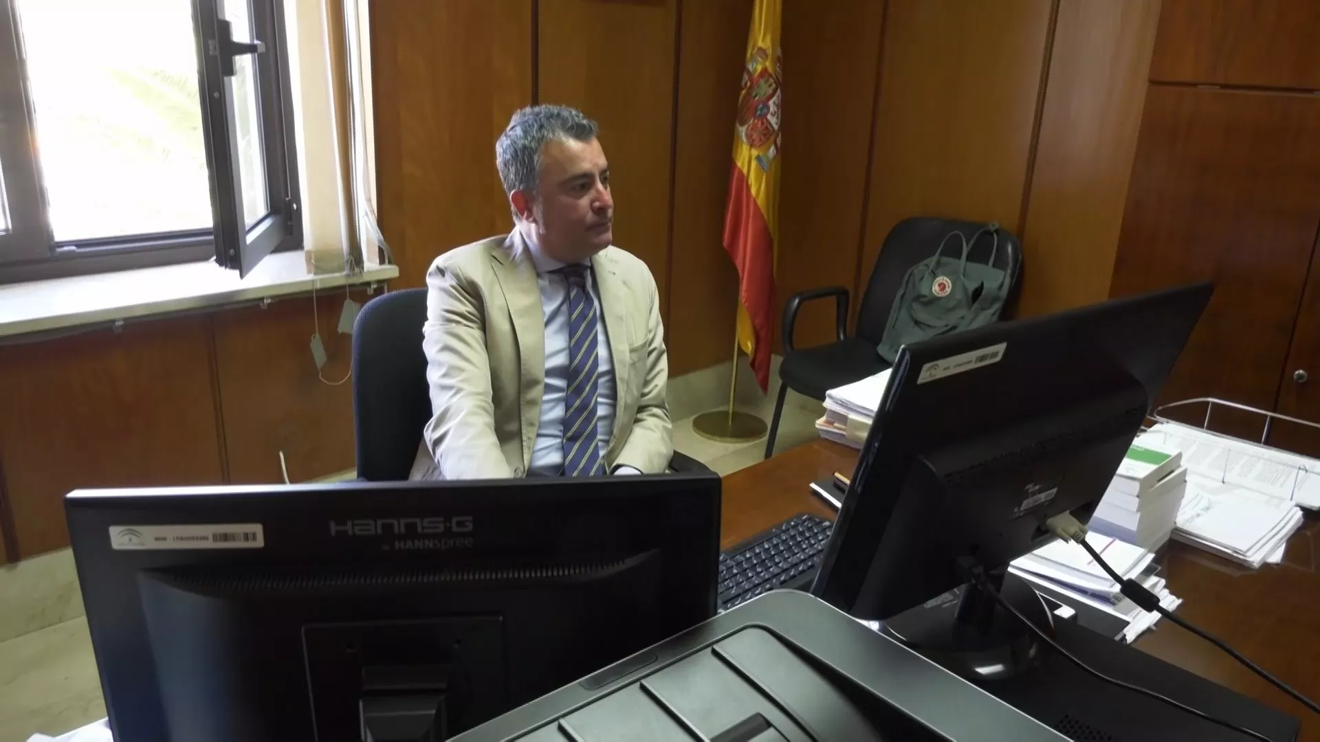 El nuevo fiscal jefe, Ángel Núñez, en su despacho de la Audiencia Provincial