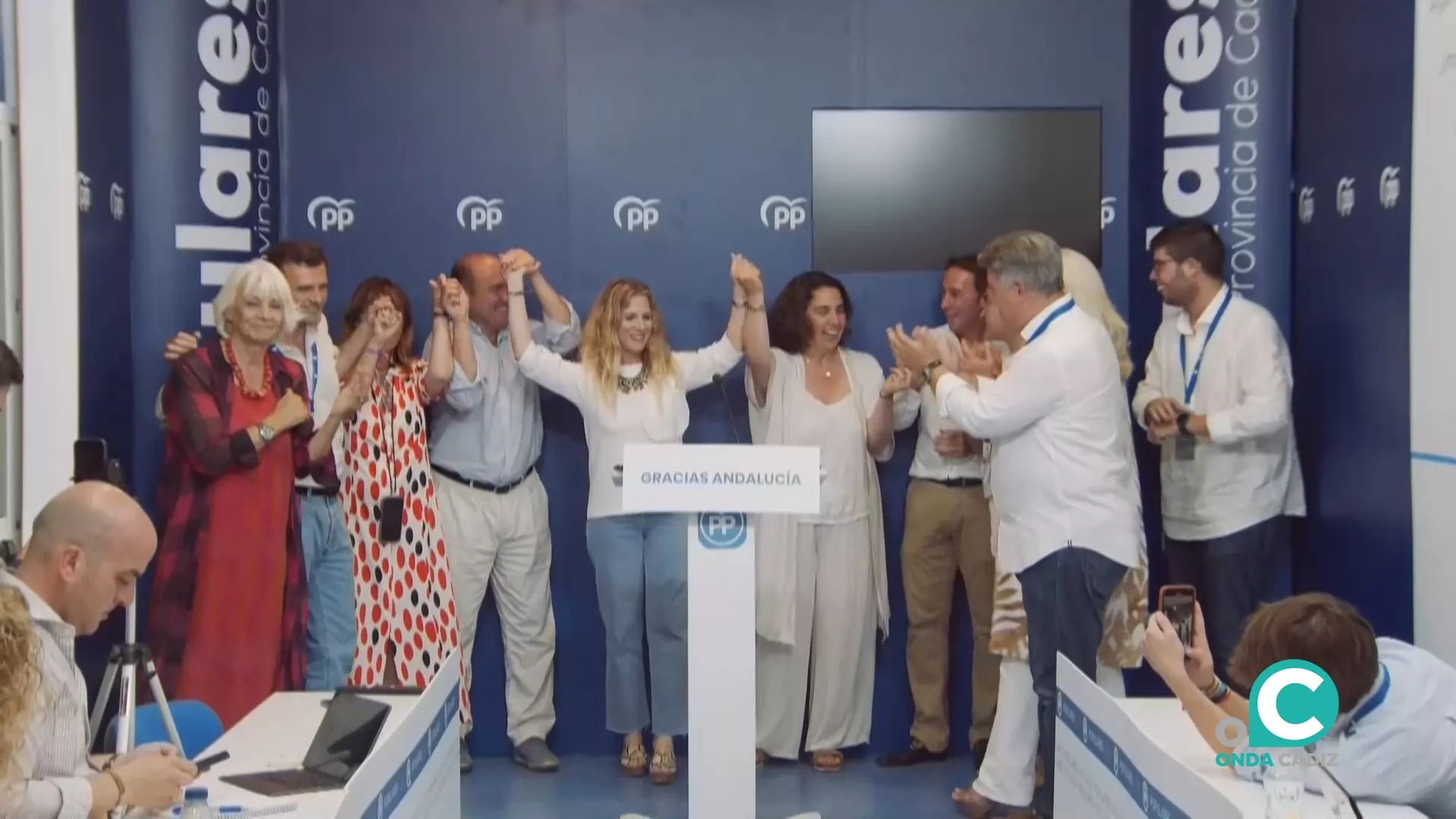 Ana Mestre celebra la victoria del PP en la provincia