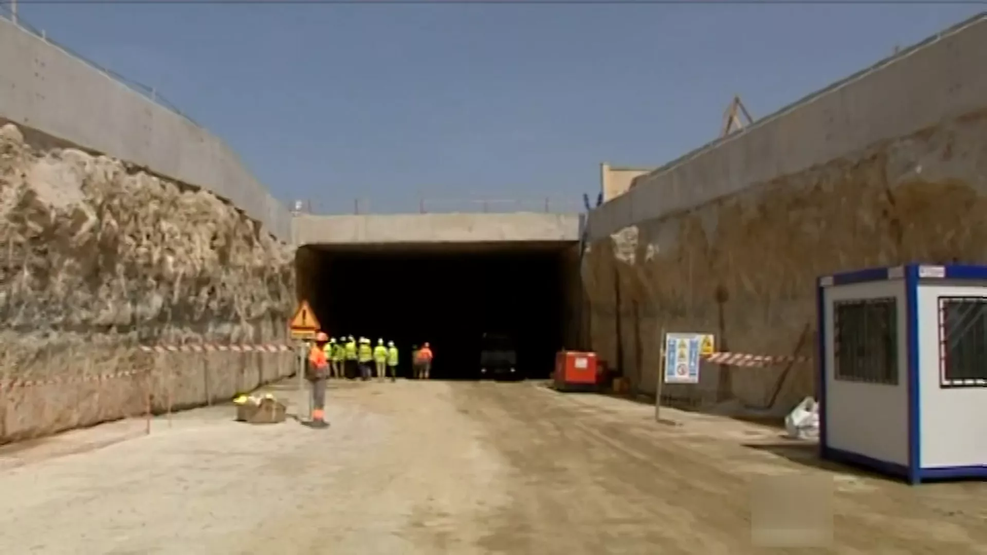 El túnel se inundó durante las obras en mayo de 2017
