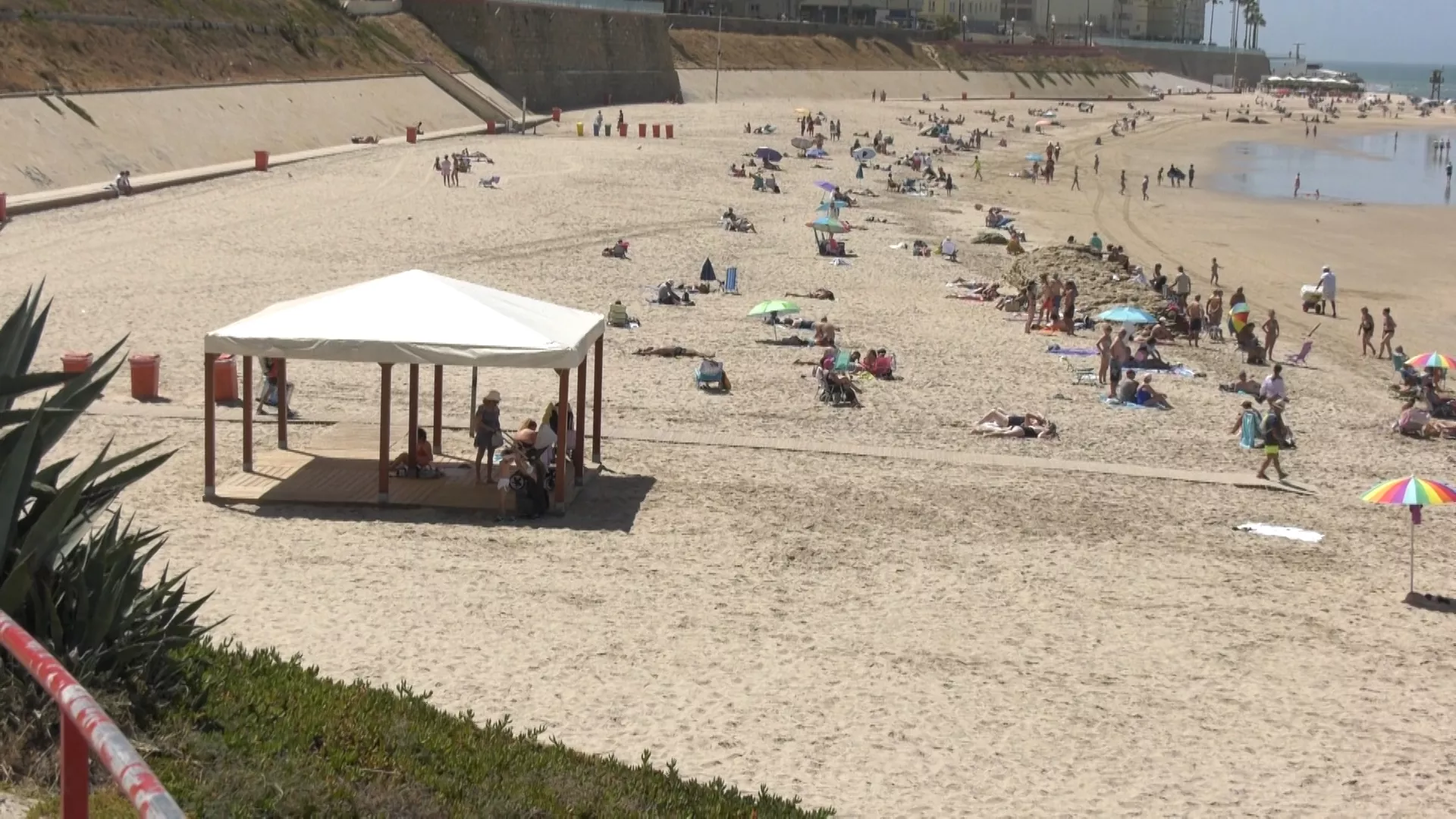 Zona adaptada en la playa Santa María del Mar