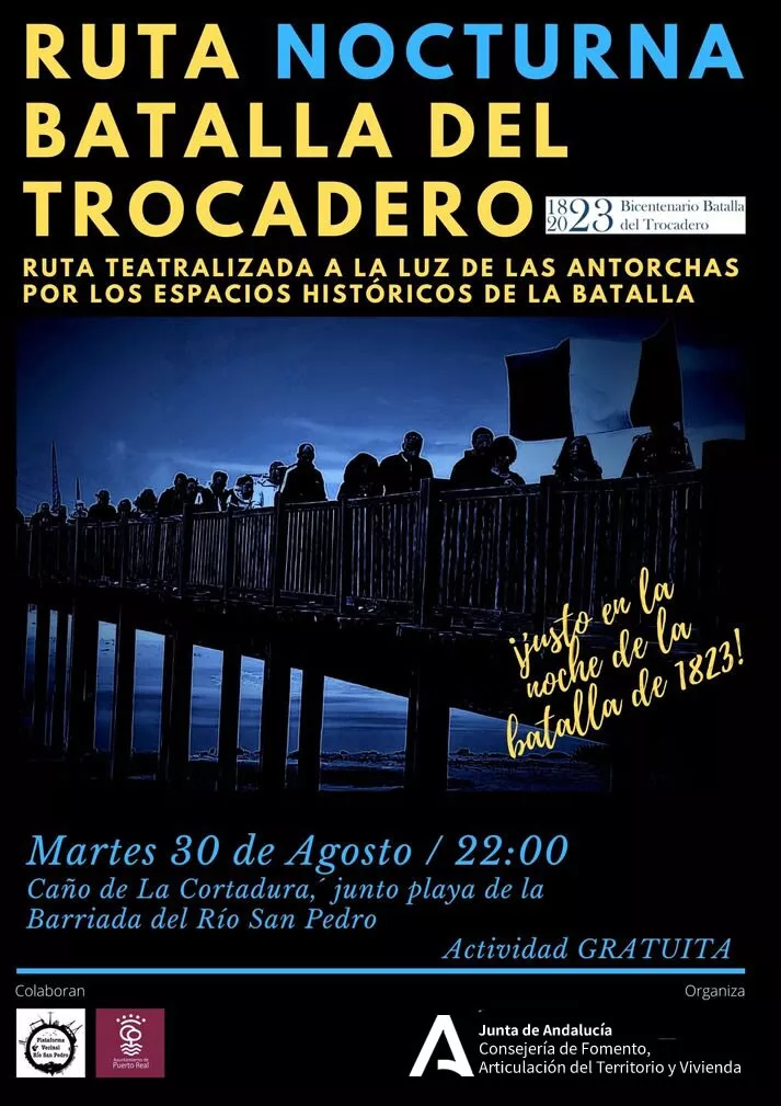 El cartel de la ruta nocturna gratuita 