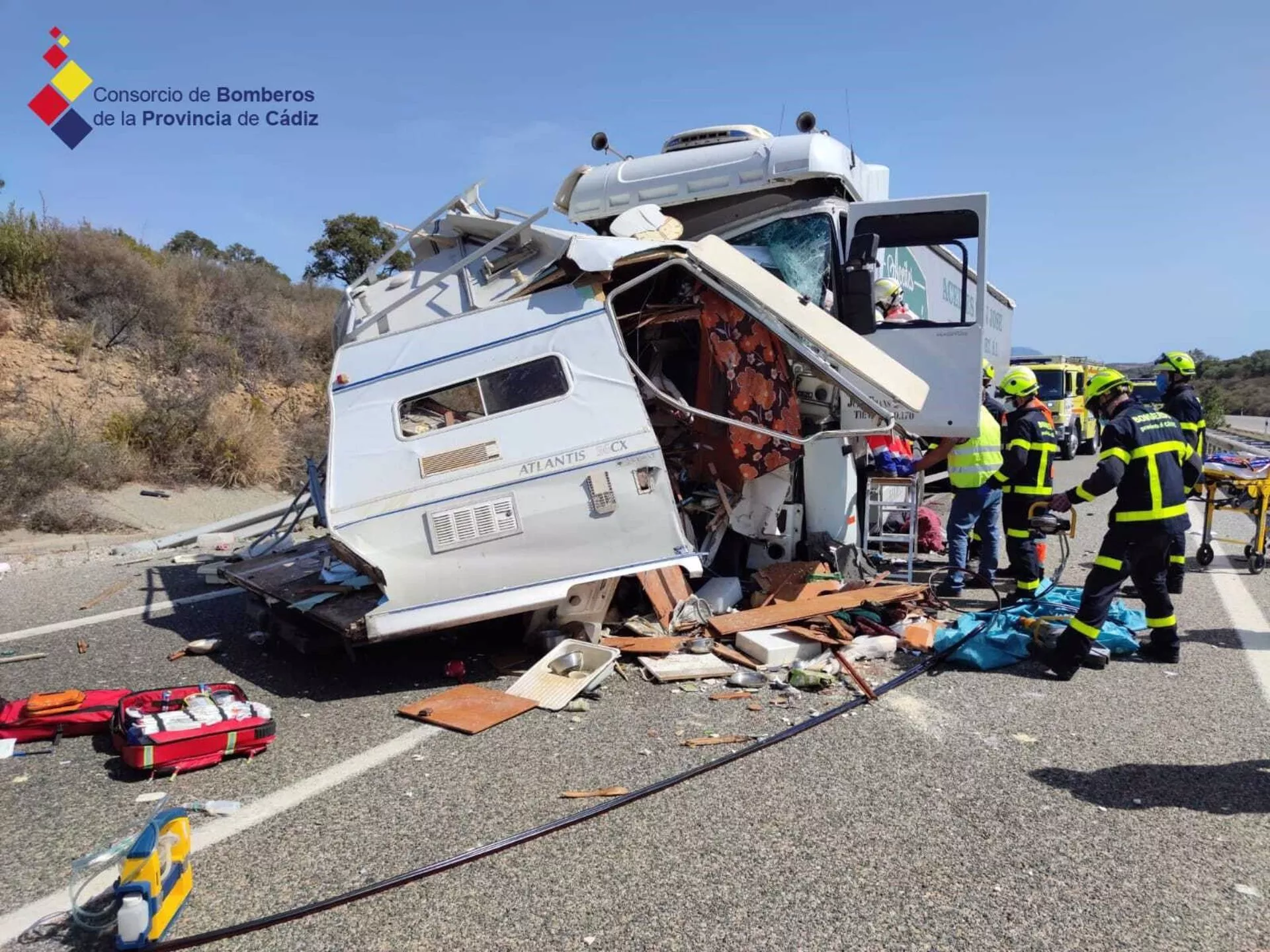 imagen de archivo de un accidente en una autovía de Cádiz