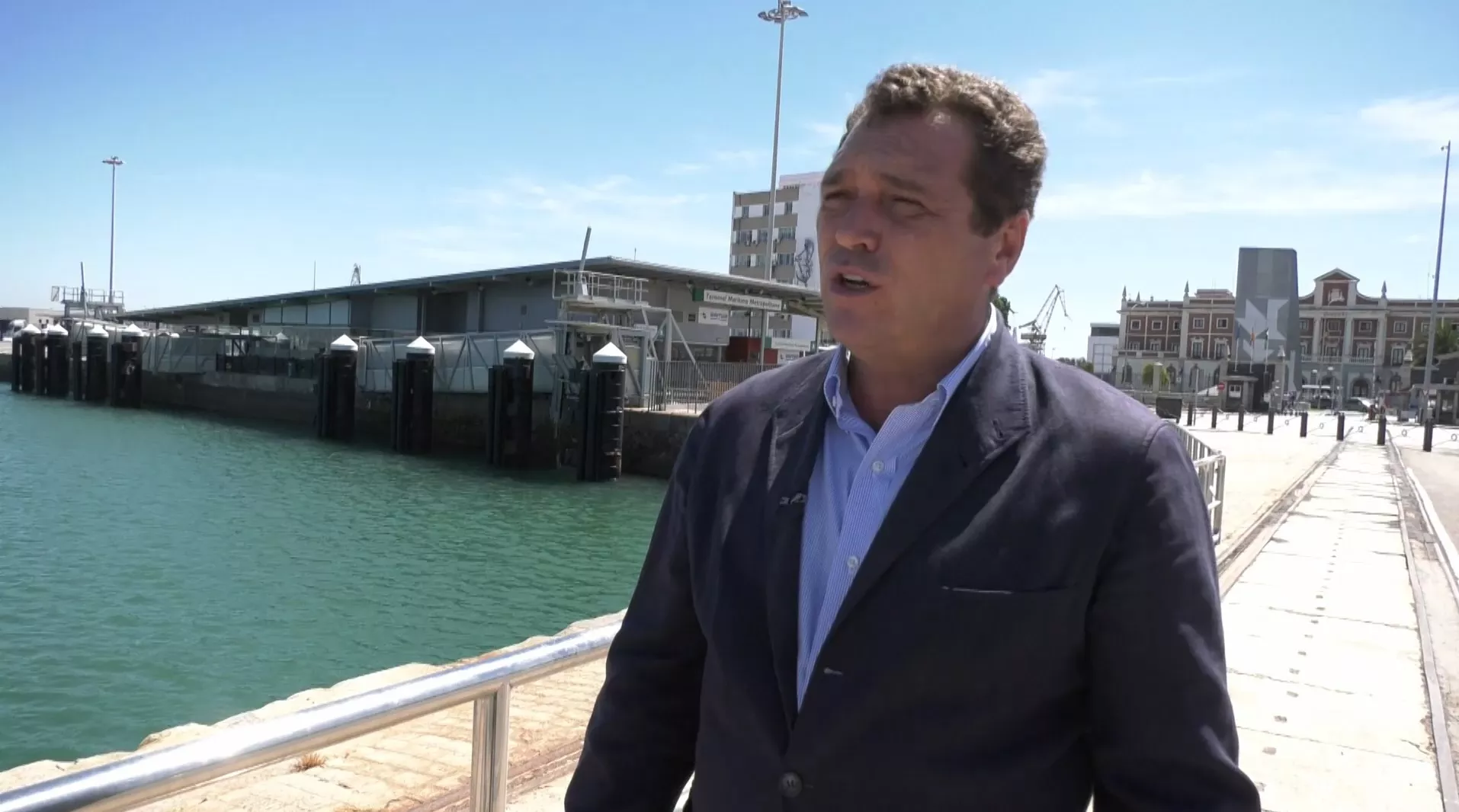 El presidente de APEMAR, Bernardino Copano, durante la entrevista concedida al programa 'El Muelle'