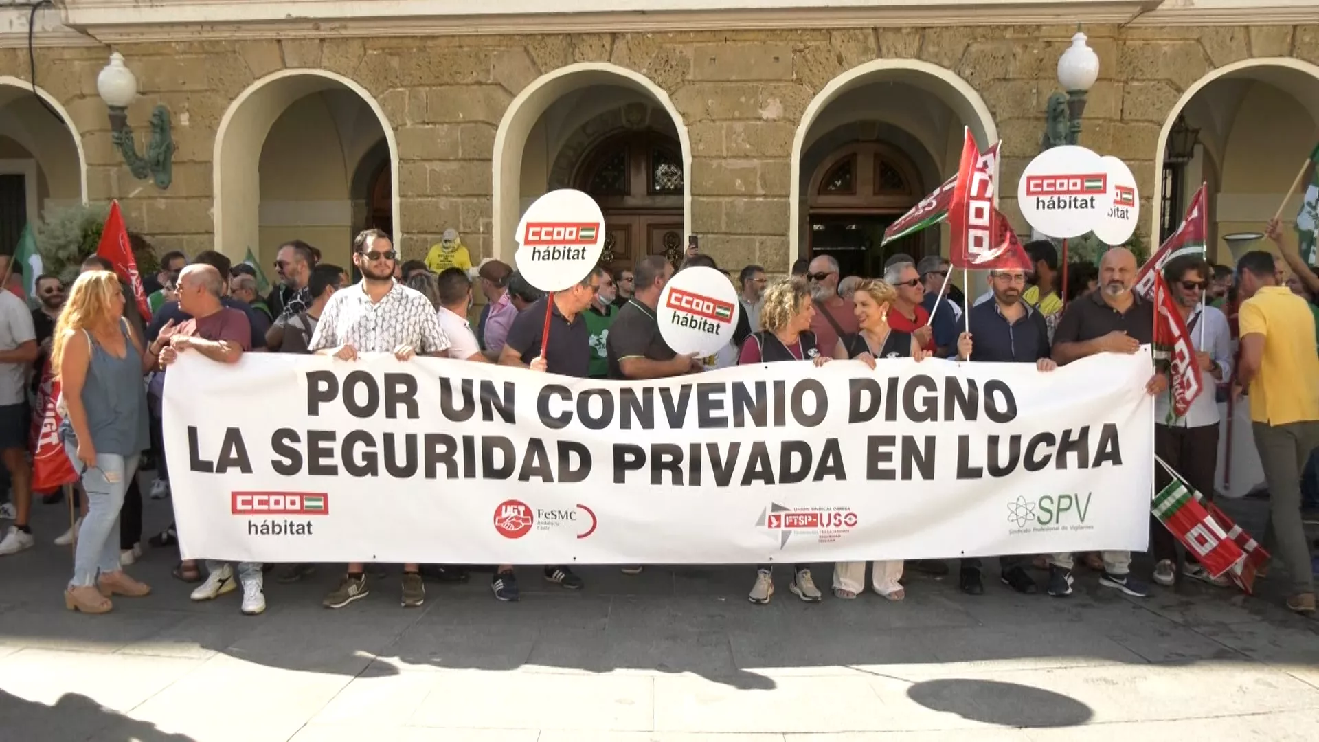 La seguridad privada pide apoyo al Ayuntamiento con sus reivindicaciones laborales