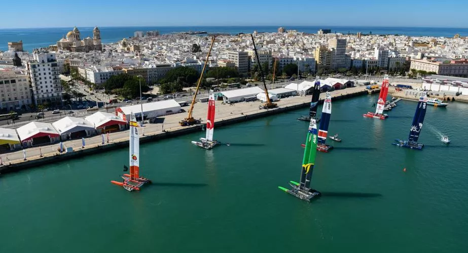 Catamaranes de competición en la pasada edición de la Sail GP