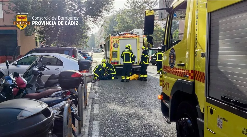 Imagen de efectivos del cuerpo de Bomberos 