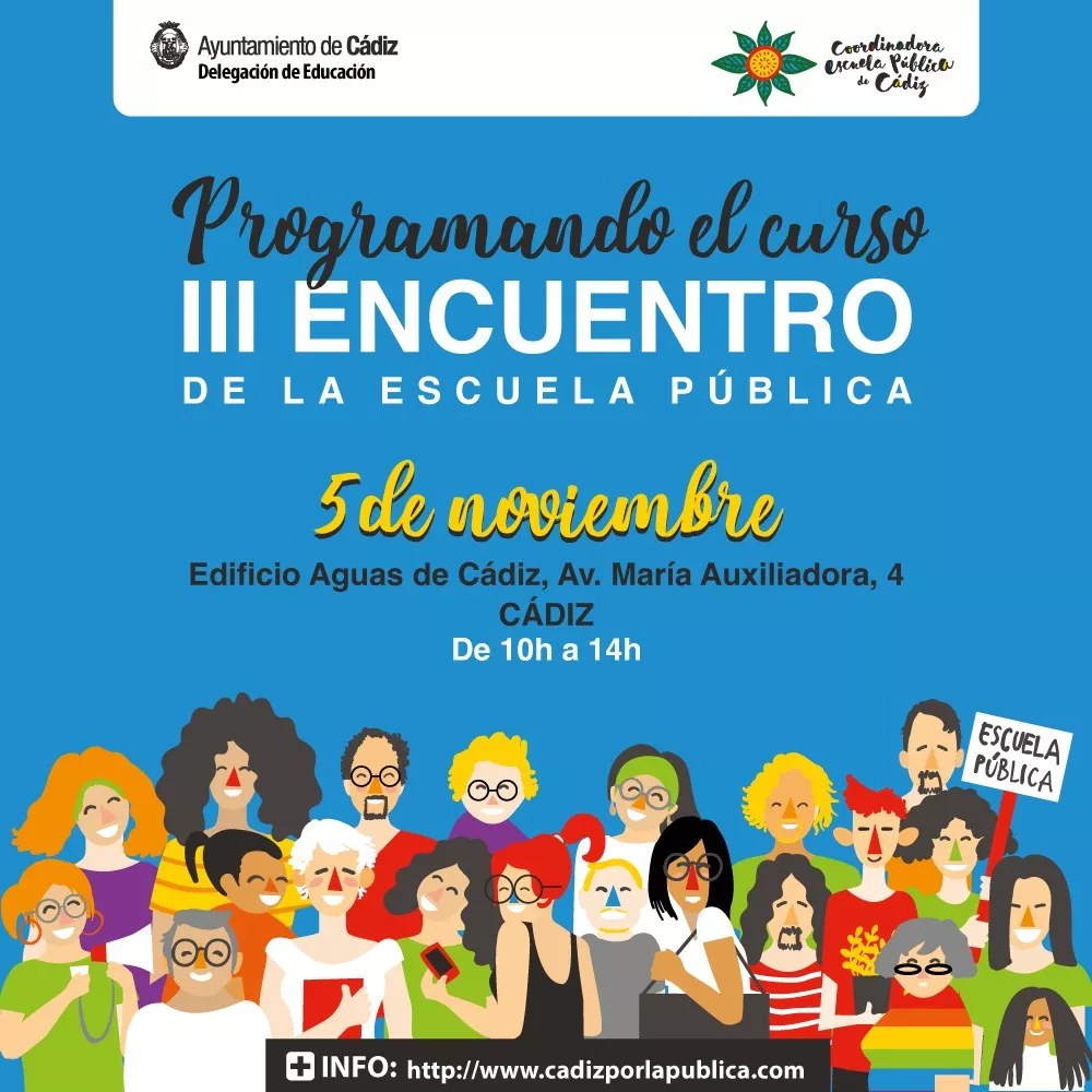 El cartel aniunciador del III Encuentro de la Escuela Pública de Cádiz