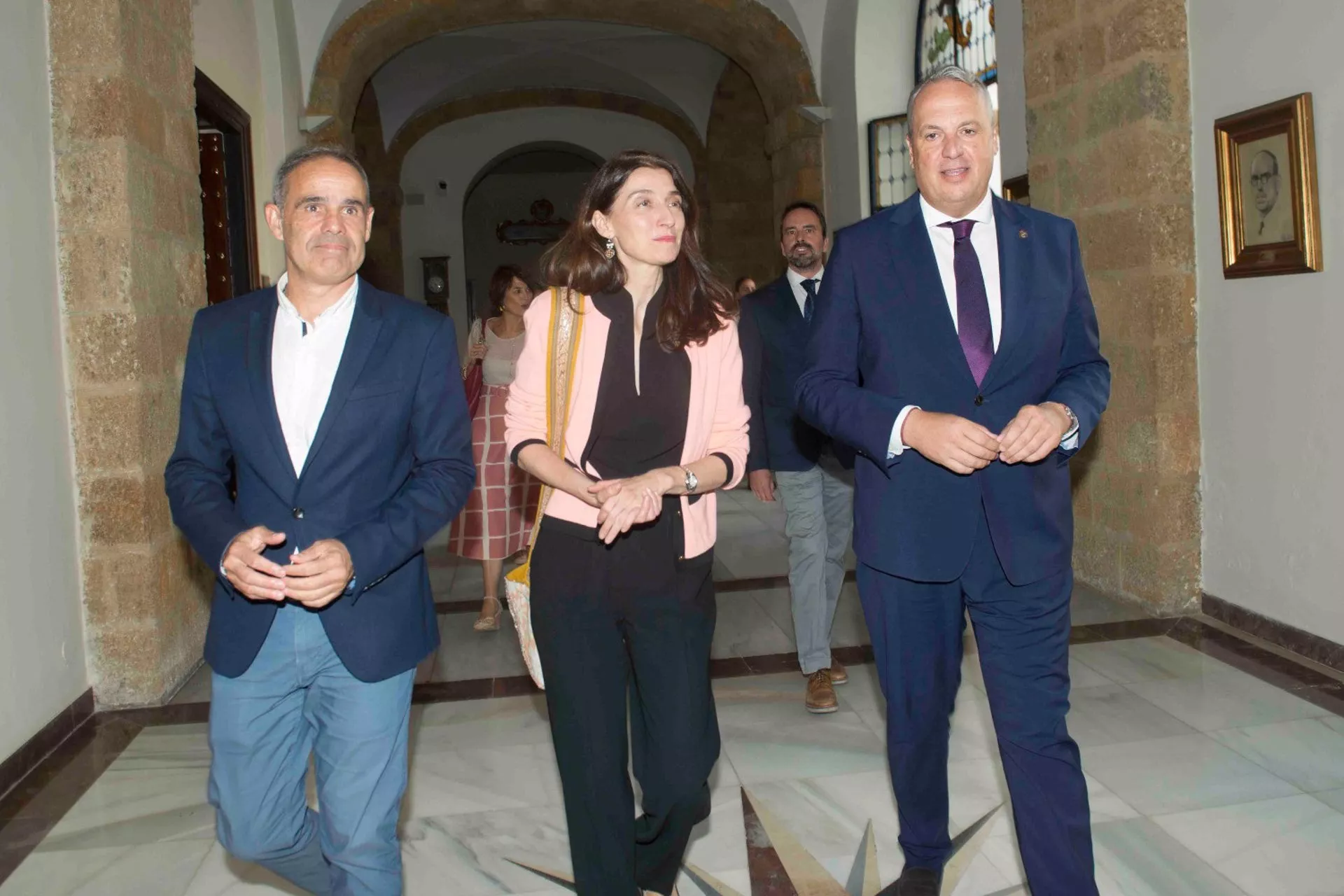 Pilar Llop con el presidente de Diputación y el subdelegado Pilar Llop con el presidente de Diputación