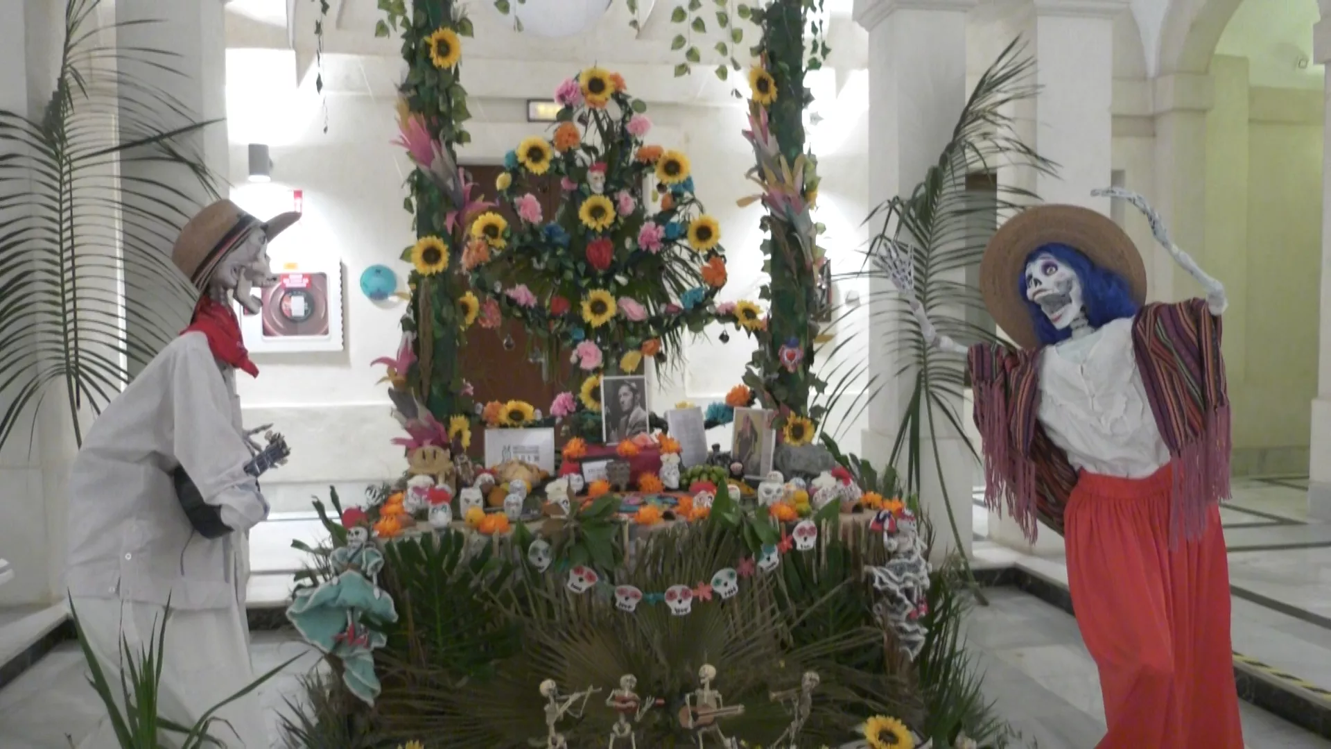 El altar de Muertos instalado en la Casa de Iberoamérica 