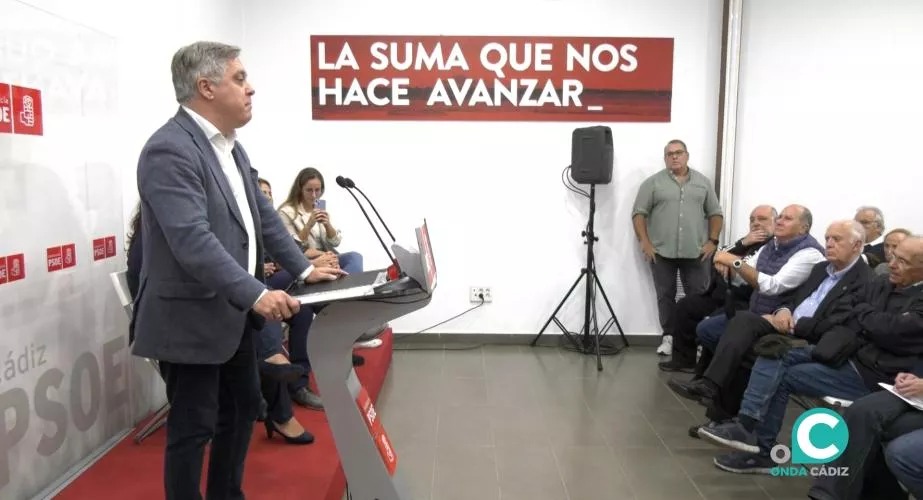 Óscar Torres en la presentación de su candidatura 