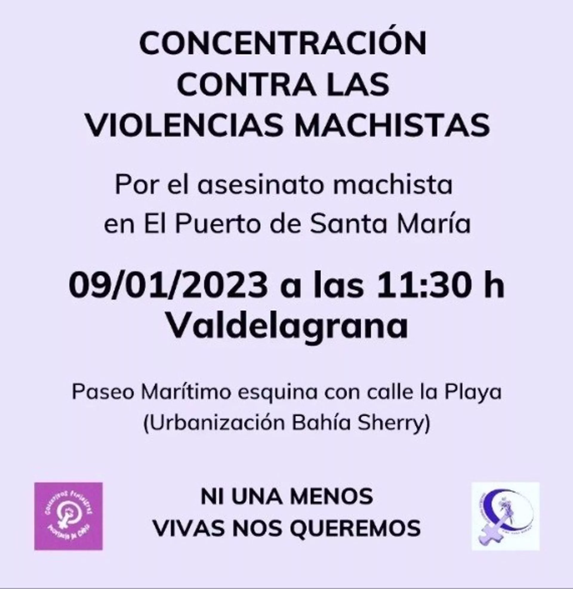 Cartel de la concentración en Valdelagrana 