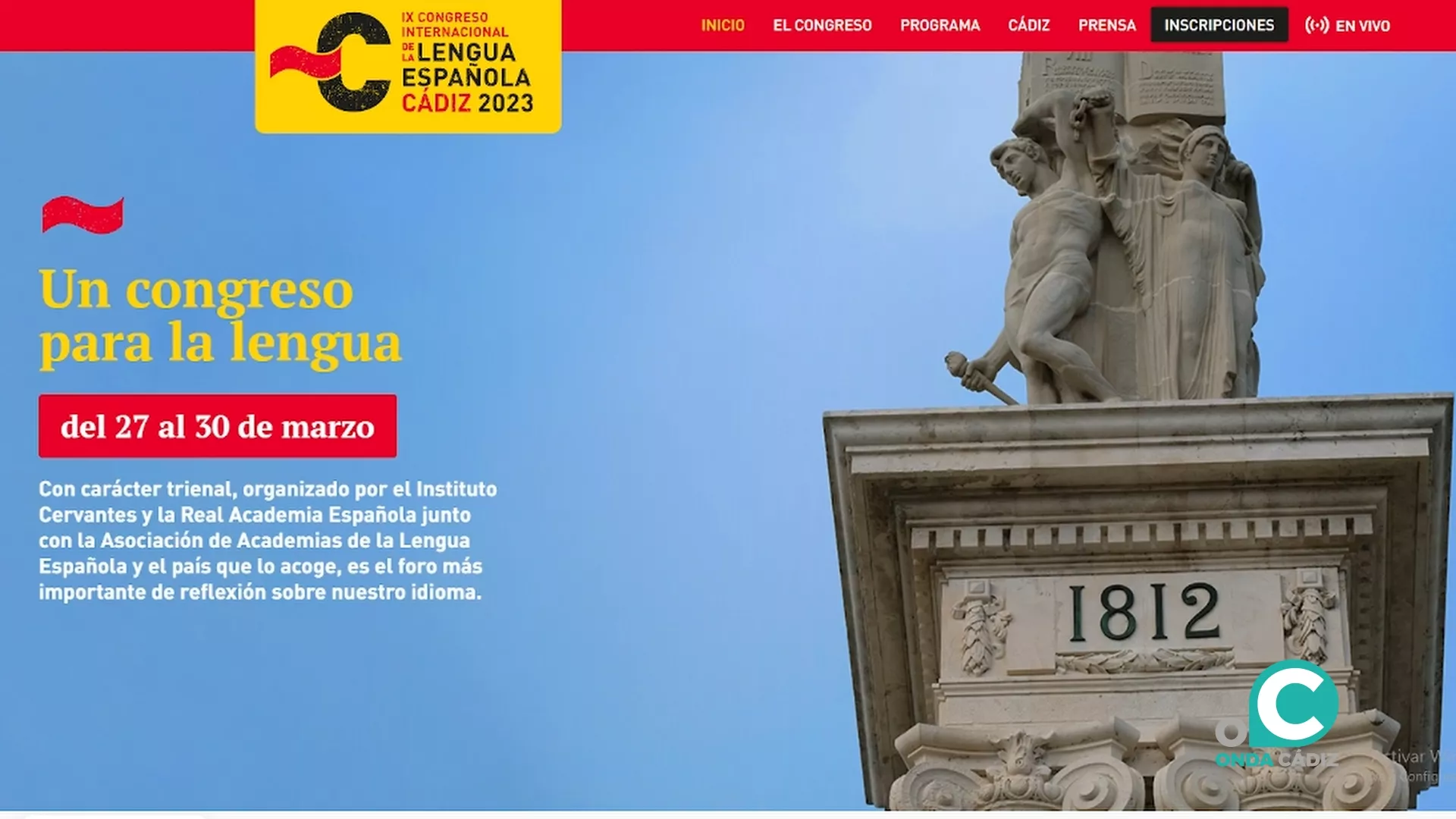 Página web del Congreso www.congresolenguacadiz.es