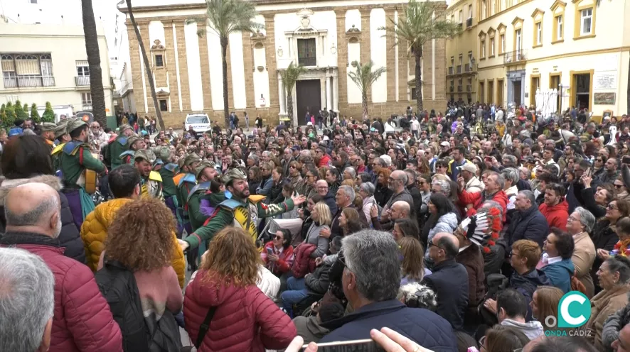 Imagen de la plaza de la catedral durante este domingo