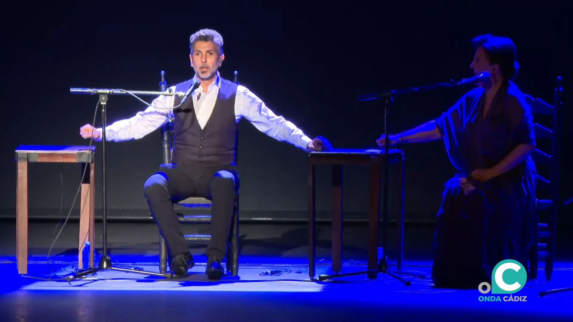 El cantaor Arcángel durante el recital 'Tempo de luz' 