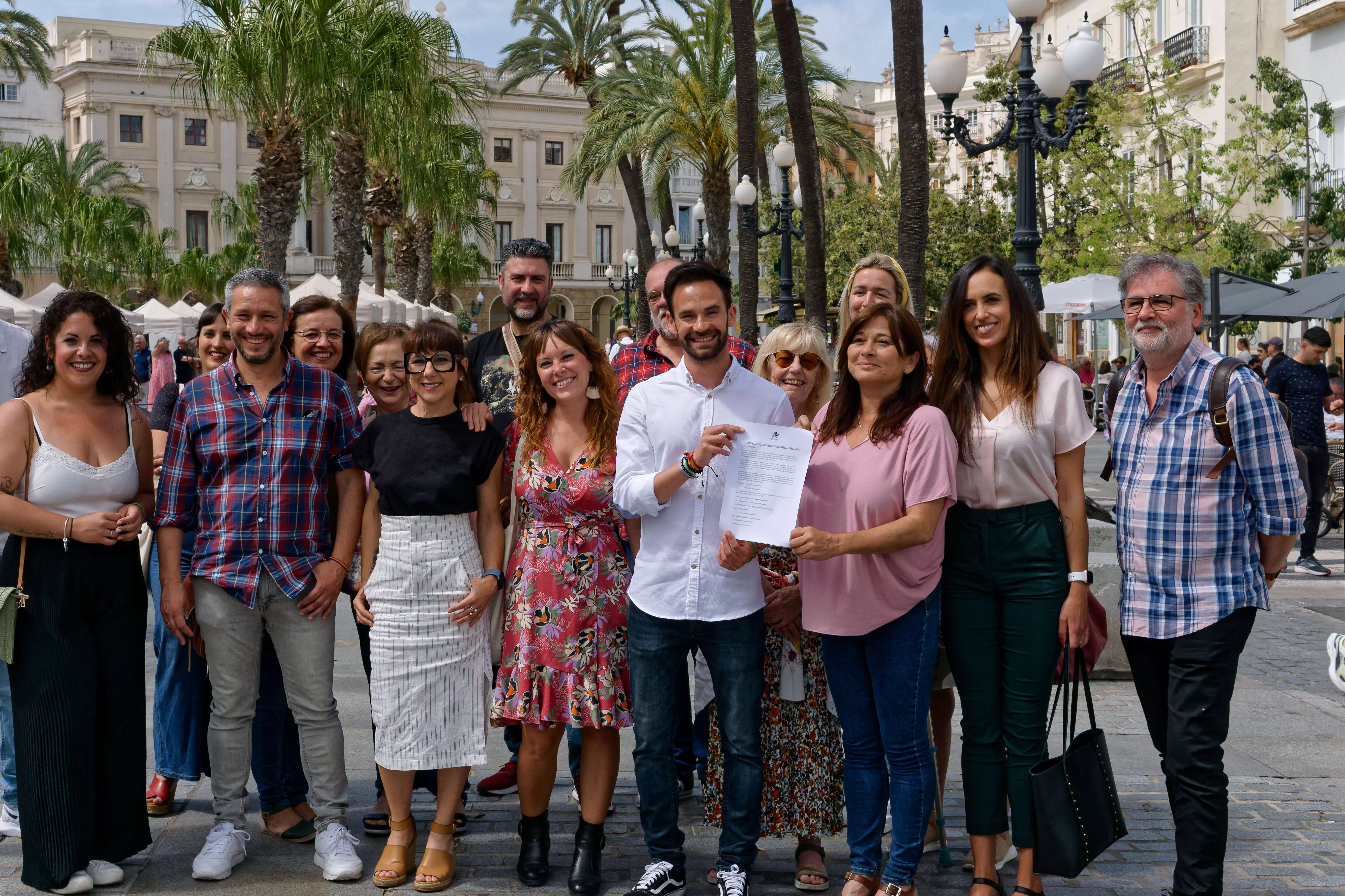 Integrantes de la candidatura de Adelante Izquierda Gaditana con su código ético