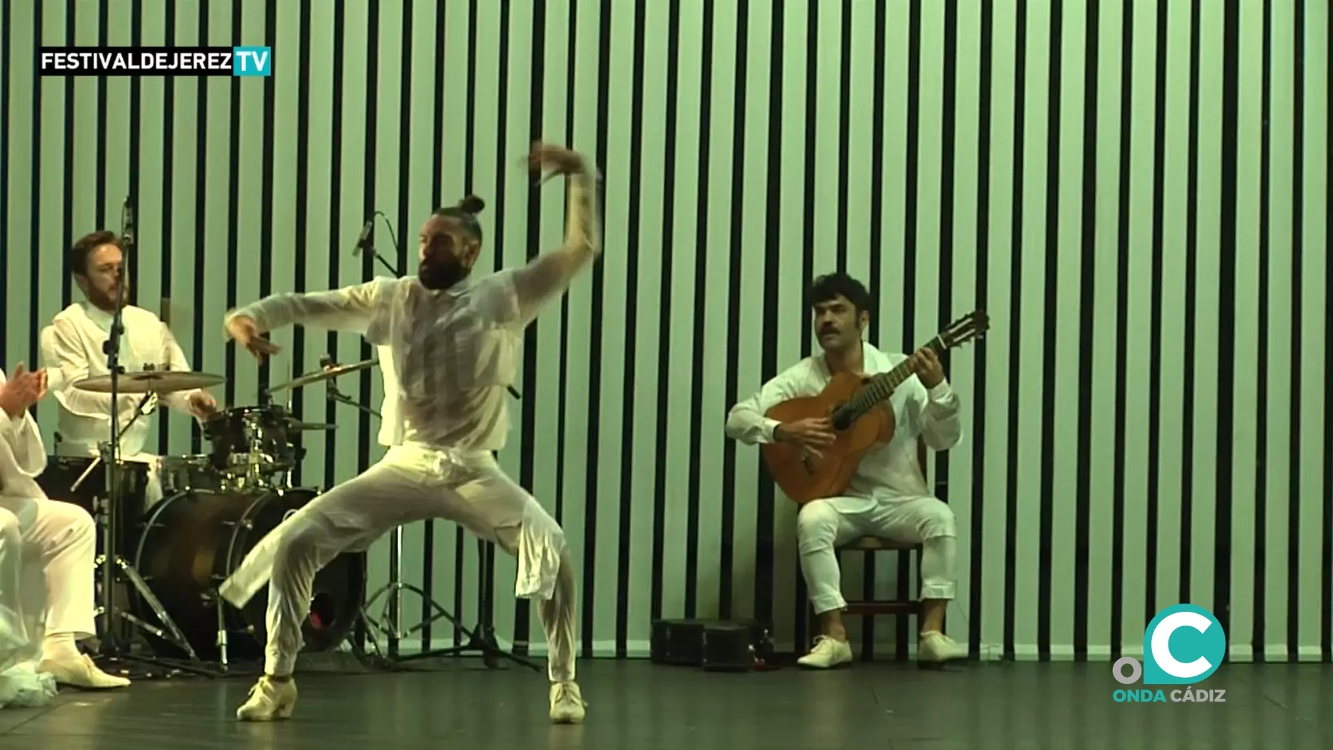 El bailaor Eduardo Guerrero en la presentación de 'Debajo de los pies' en Jerez 