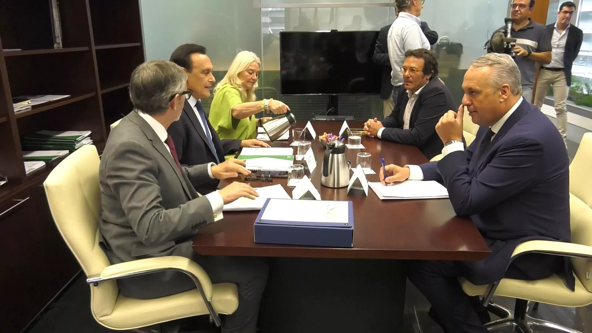 Consejero, Alcalde, presidente de Diputación y rector de la UCA en su última reunión sobre Valcárcel