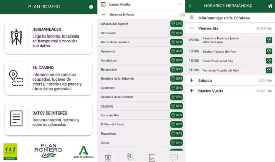 A través de la app los usuarios pueden acceder también a las recomendaciones y consejos que se ofrecen desde el 112 para todas aquellas personas que realizan el camino.