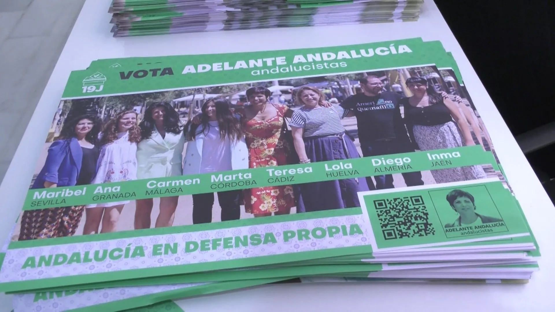 Folletos de Adelante para las pasadas elecciones autonómicas 