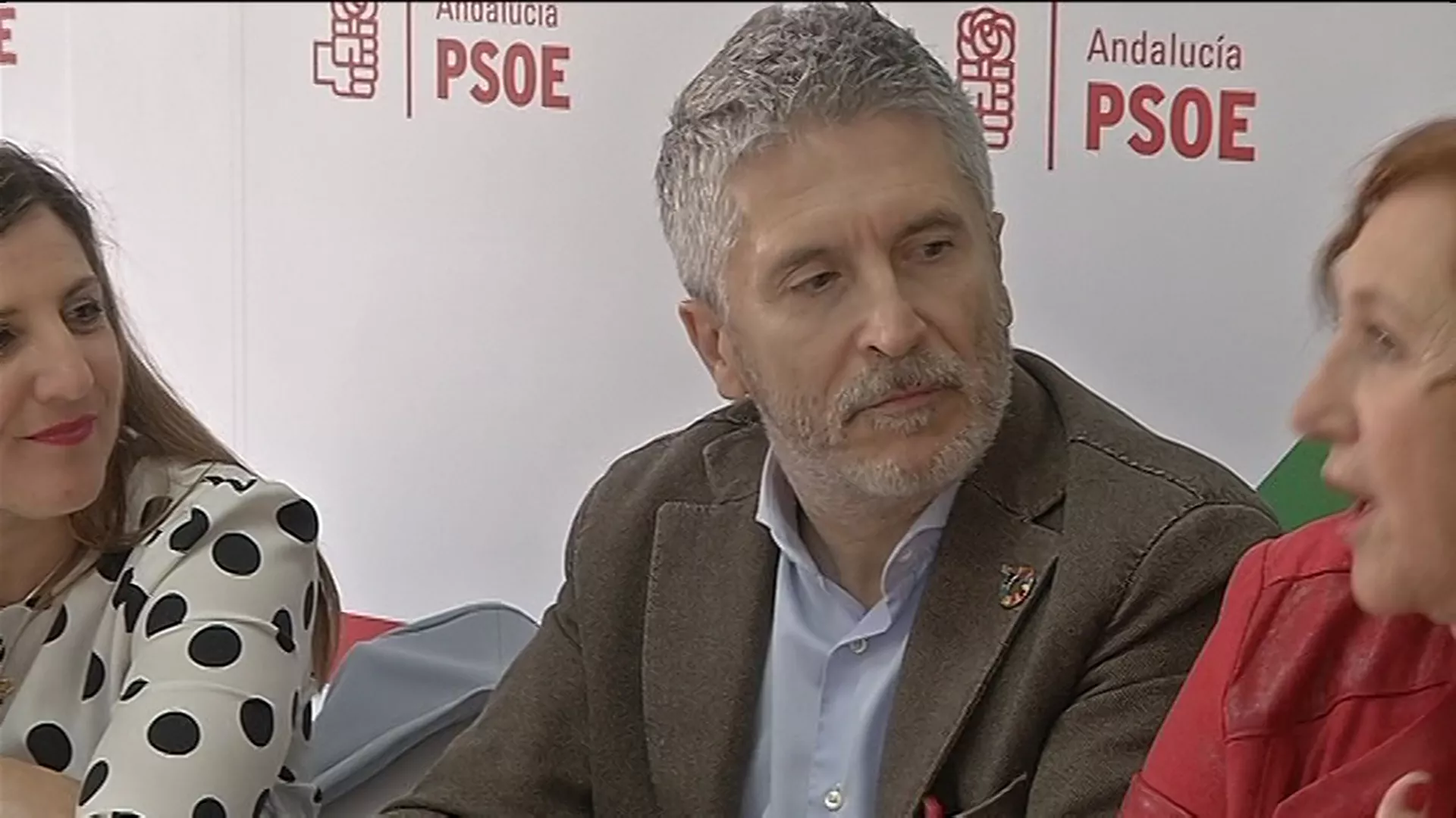 Grande-Marlaska en el PSOE provincial en la anterior campaña a las generales Grande-Marlaska en el PSOE provincial en la anterior campaña a las generales