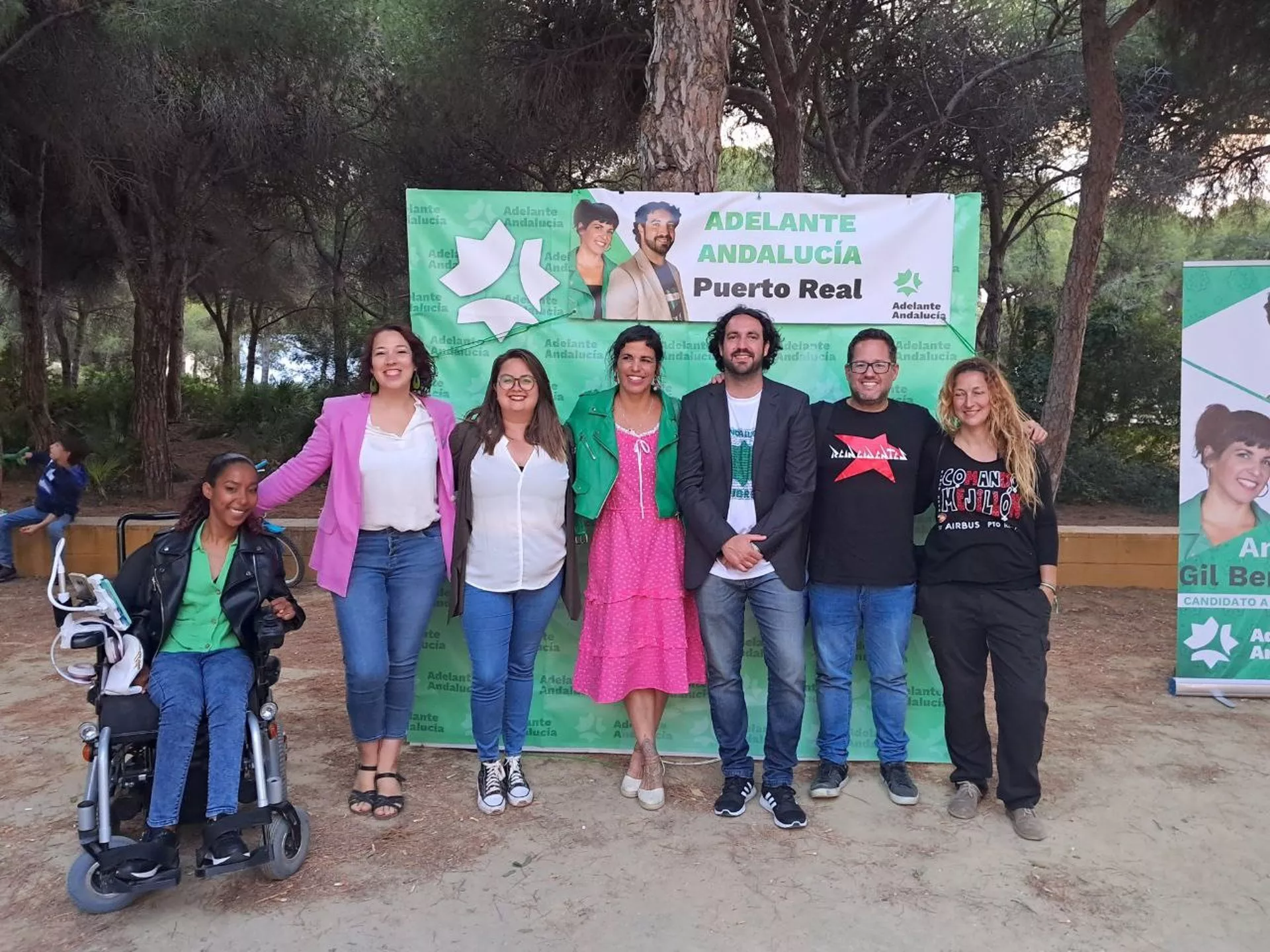 Teresa Rodríguez durante un acto de campaña 