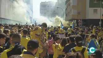 La afición cadista en uno de los últimos recibimientos al equipo