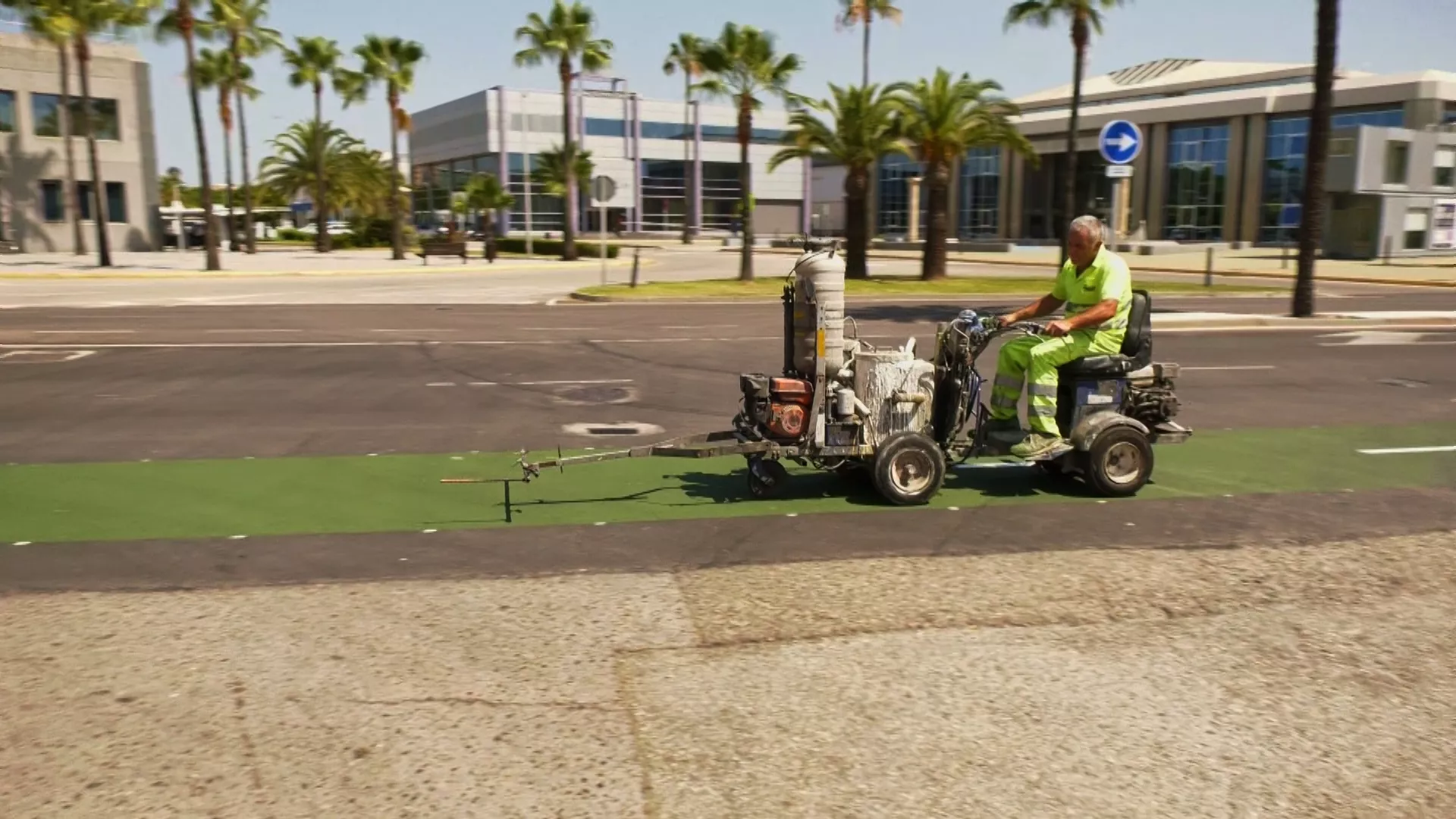 Pintado del carril bici