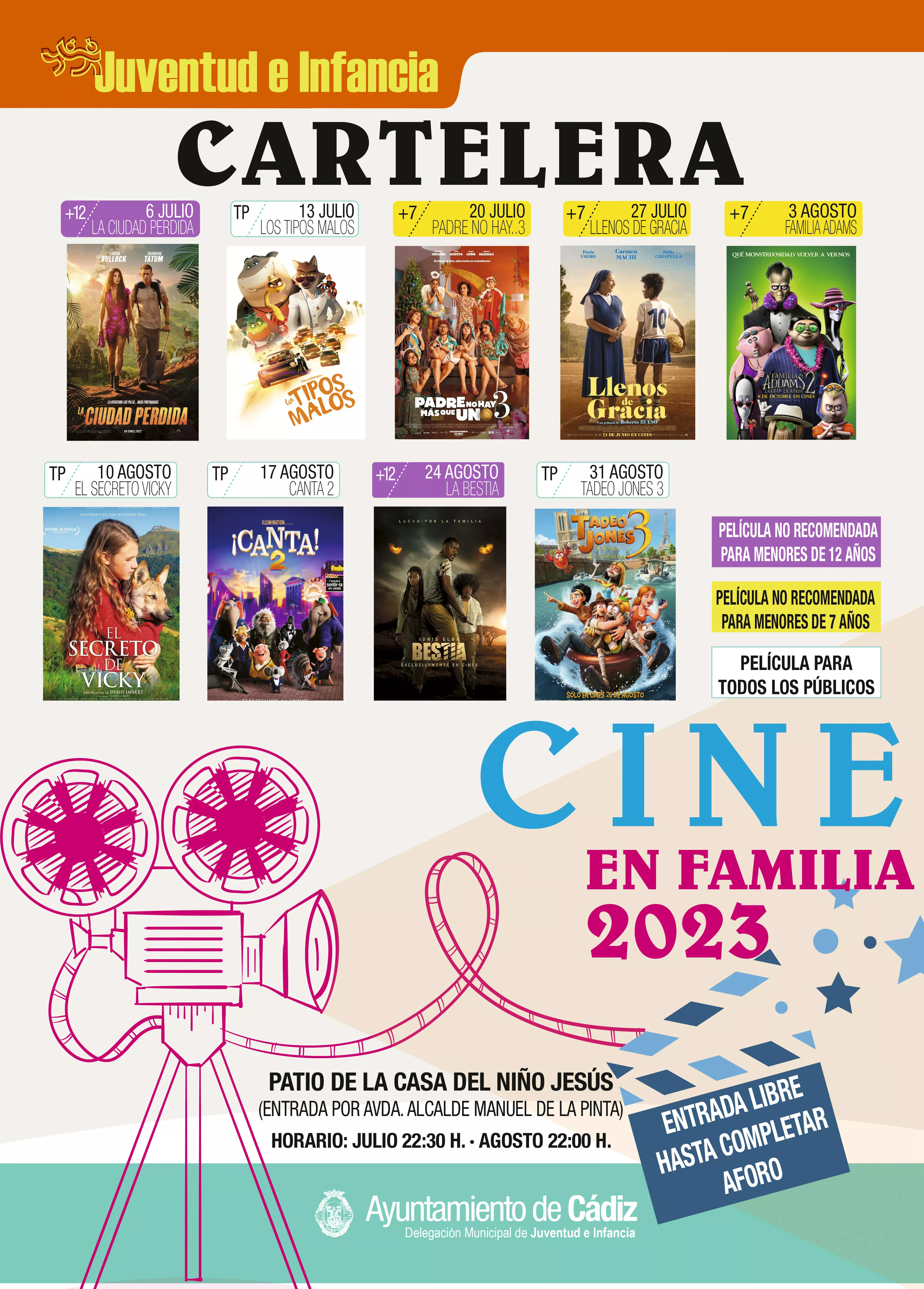 Cartel de esta nueva edición de Cine en Familia 