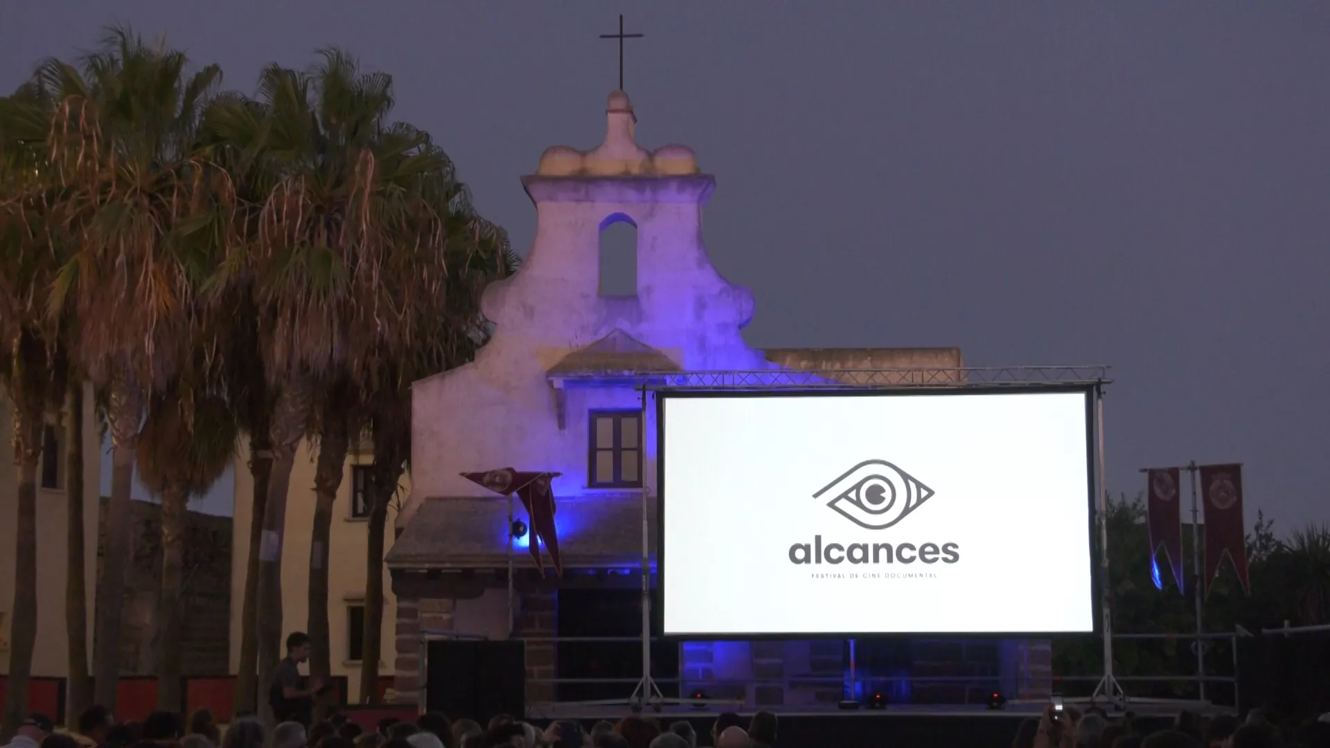 Proyección en el Castillo de Santa Catalina --