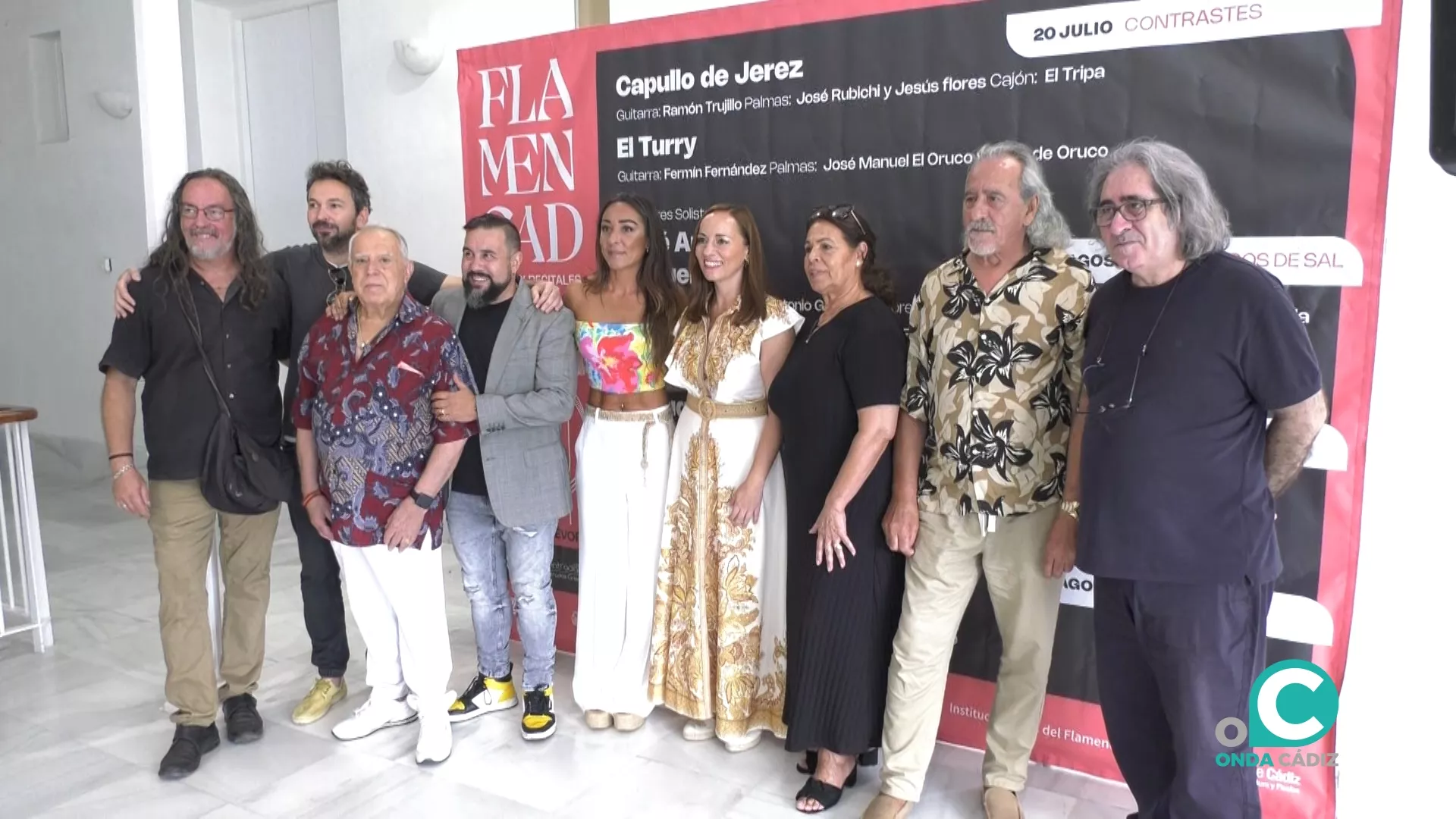 Imagen de la presentación del ciclo con los artistas participantes 