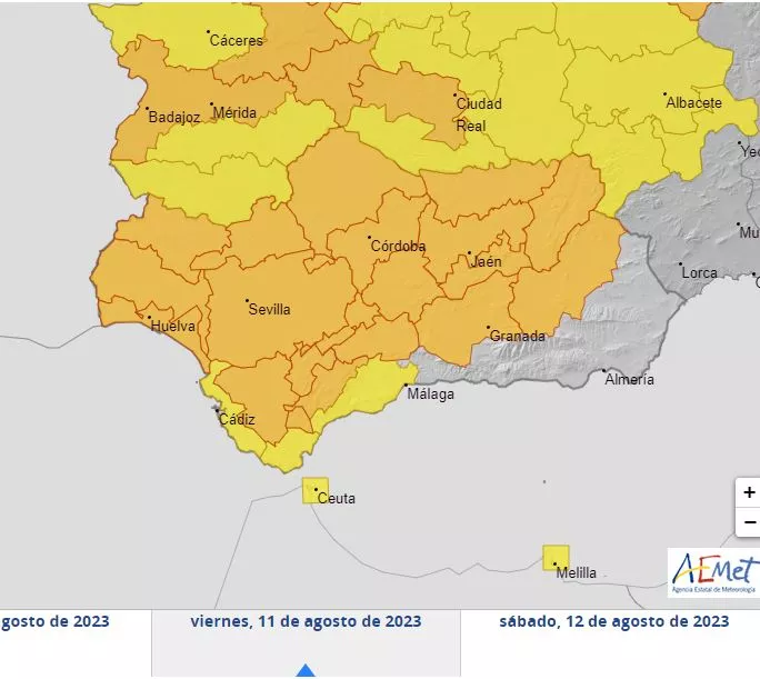 Este viernes Cádiz se encuentra en alerta amarilla
