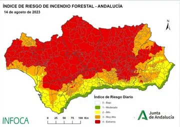 Se advierte del riesgo de incendio en toda la región